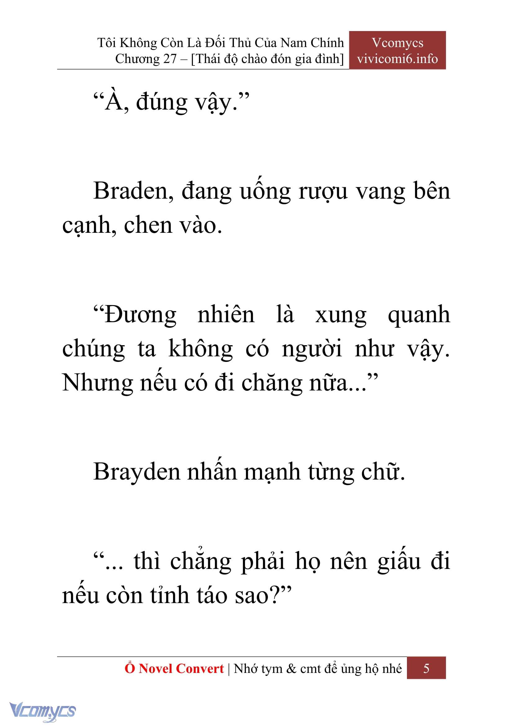 [Novel] Tôi Không Còn Là Đối Thủ Của Nam Chính Chap 27 - Trang 2