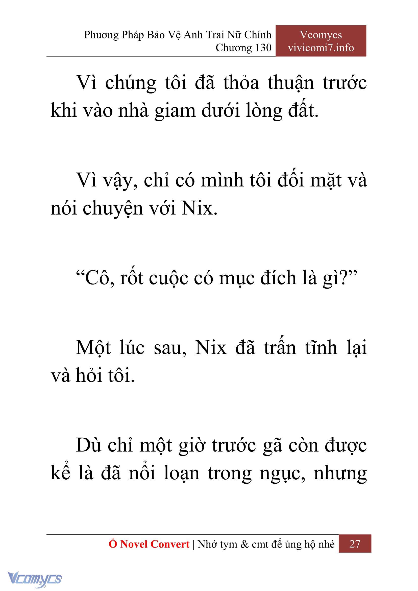 [Novel] Phương Pháp Bảo Vệ Anh Trai Nữ Chính Chap 130 - Trang 2