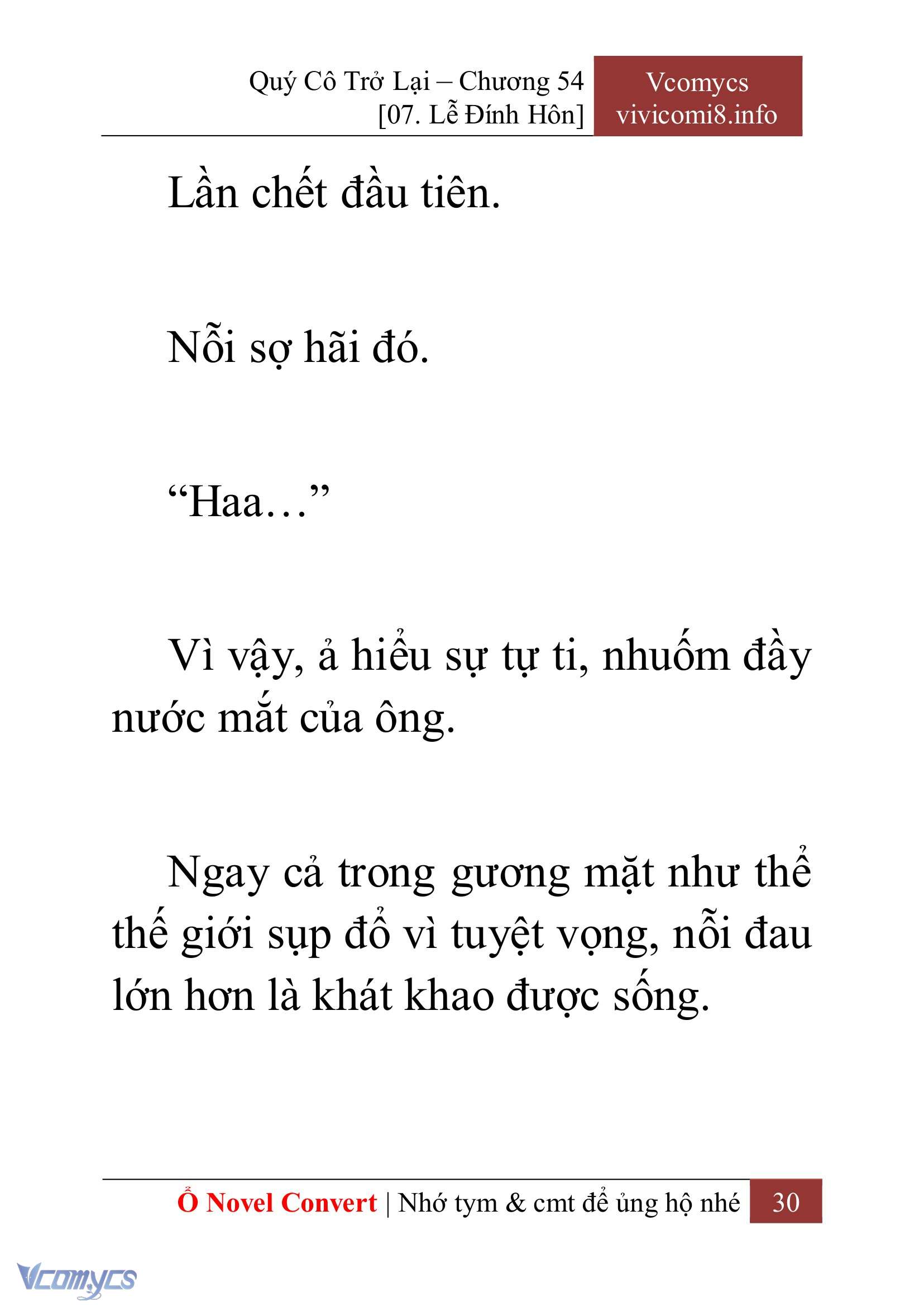 [Novel] Quý Cô Trở Lại Chap 54 - Next 