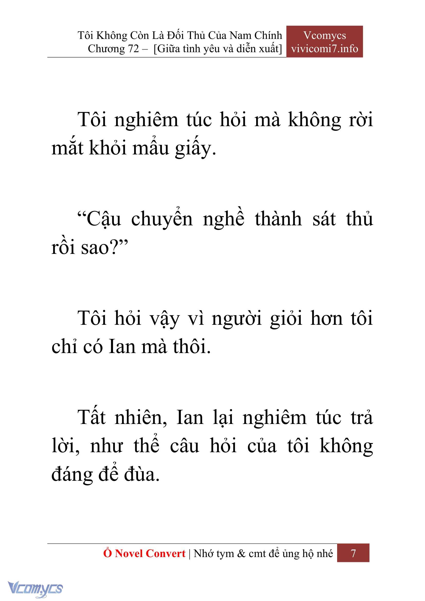 [Novel] Tôi Không Còn Là Đối Thủ Của Nam Chính Chap 72 - Trang 2
