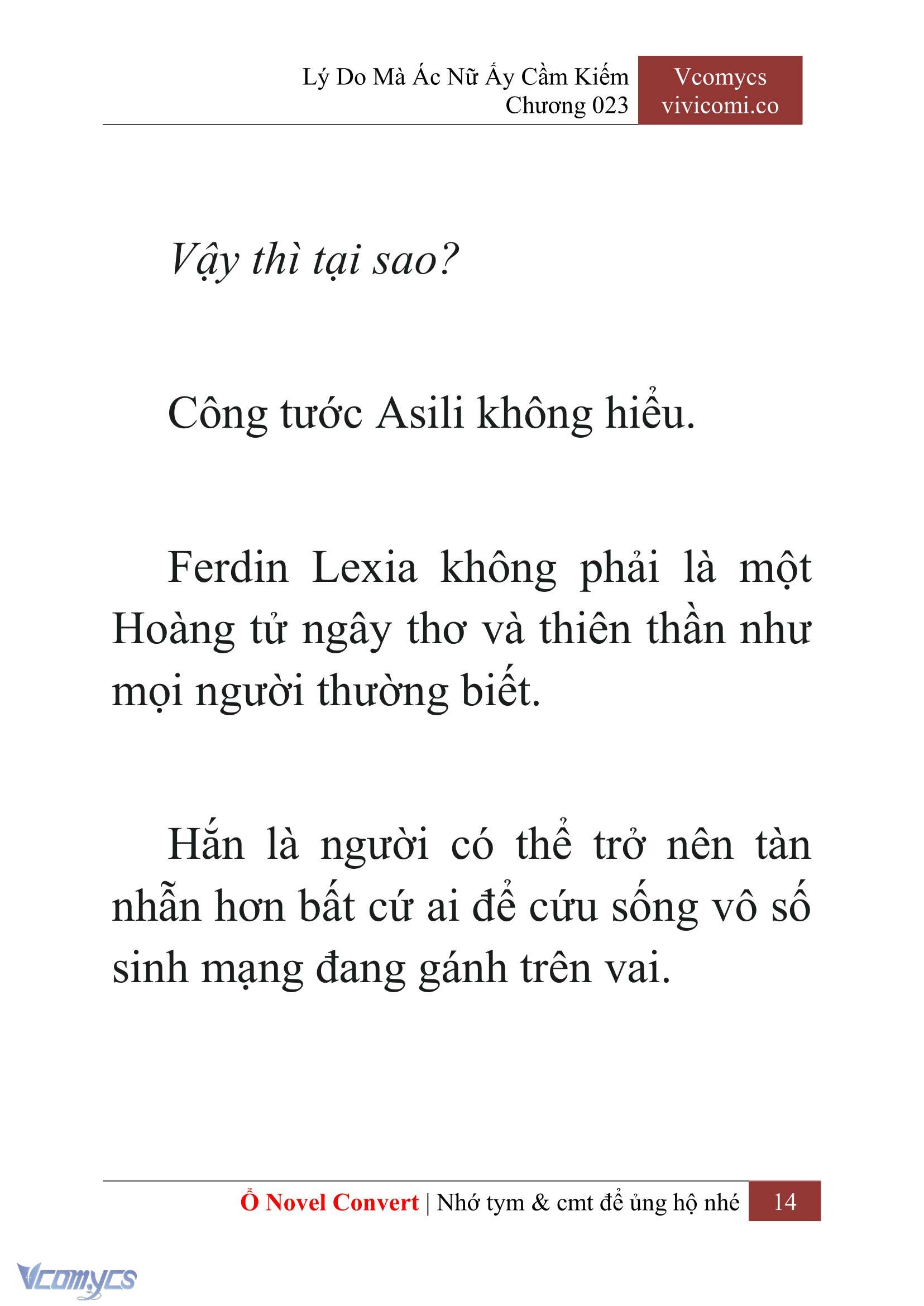 [Novel] Lý Do Mà Ác Nữ Ấy Cầm Kiếm Chap 23 - Next Chap 24
