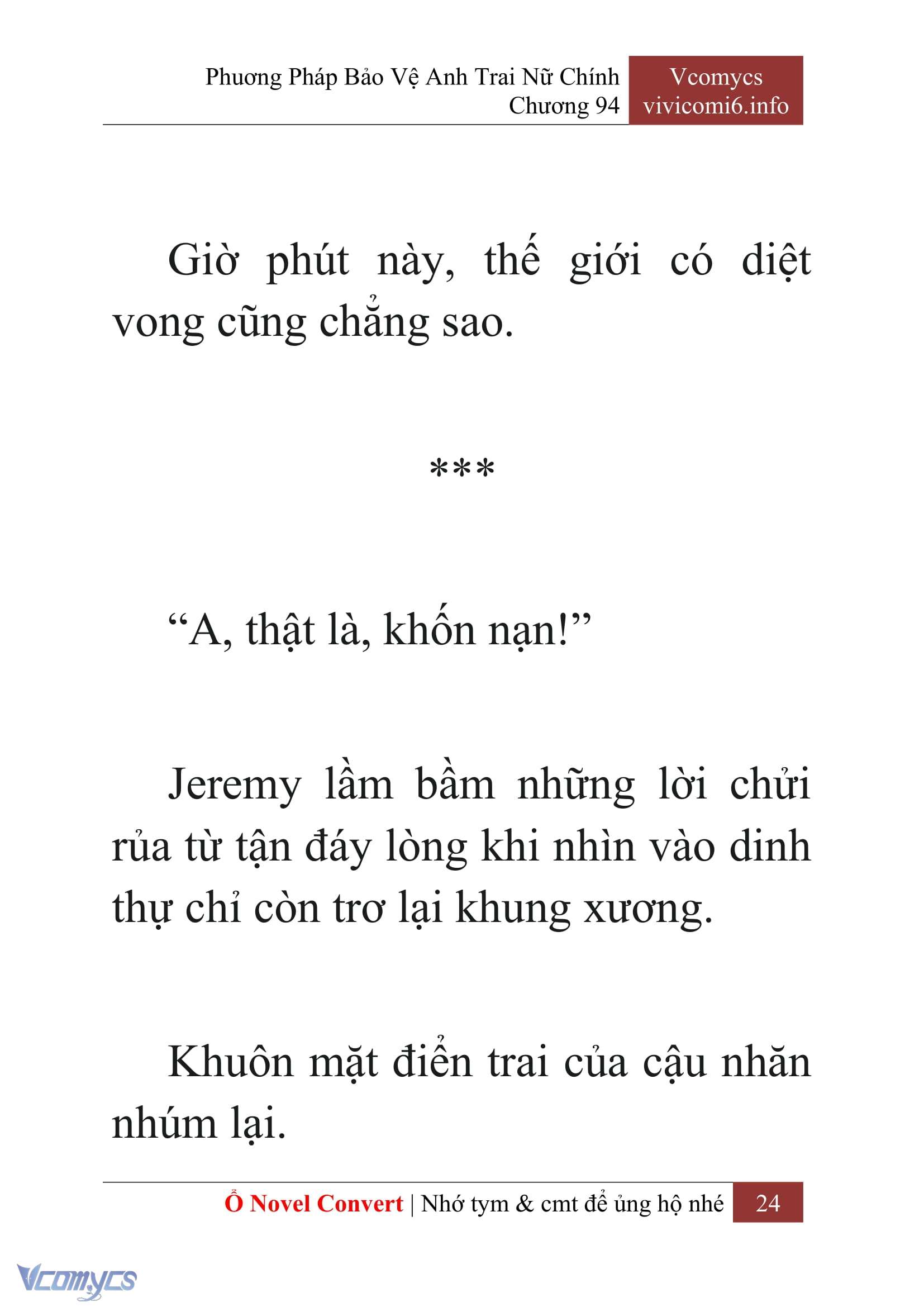 [Novel] Phương Pháp Bảo Vệ Anh Trai Nữ Chính Chap 94 - Next Chap 95