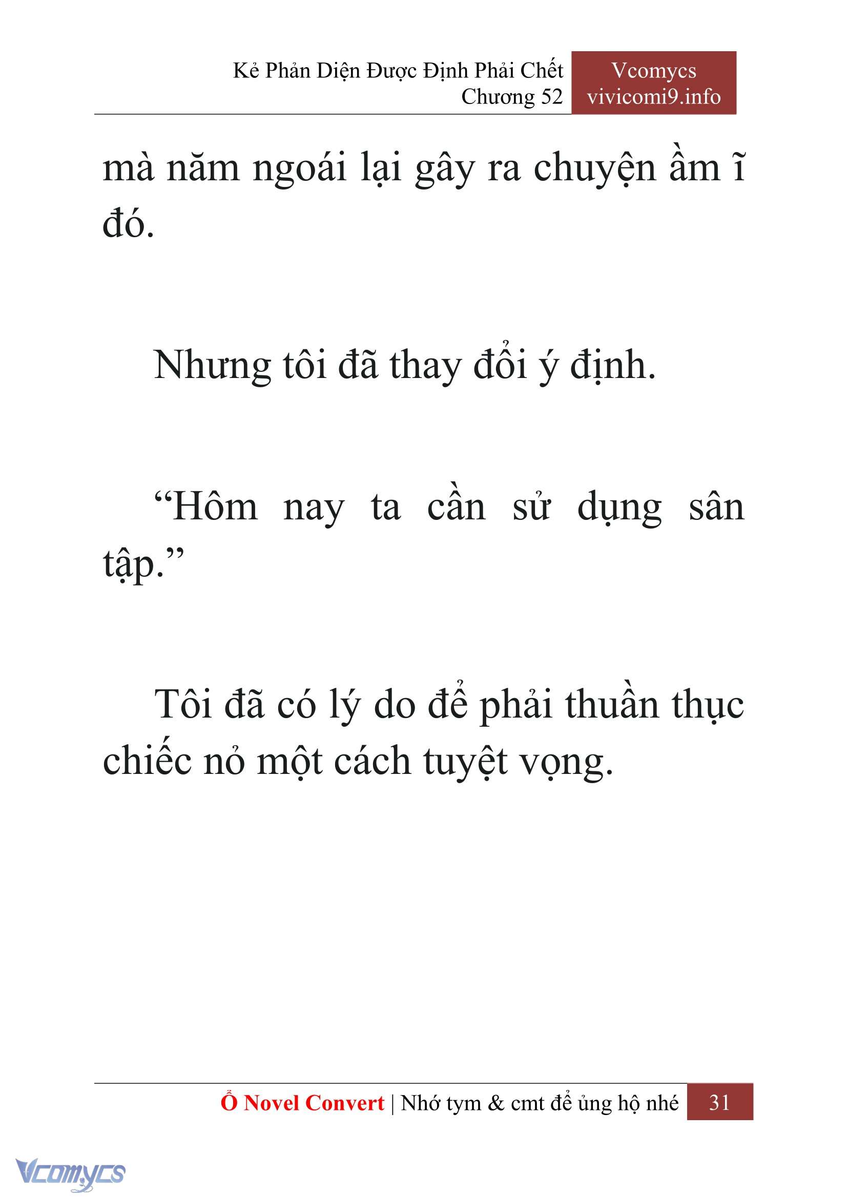 [Novel] Kẻ Phản Diện Được Định Phải Chết Chap 52 - Next 