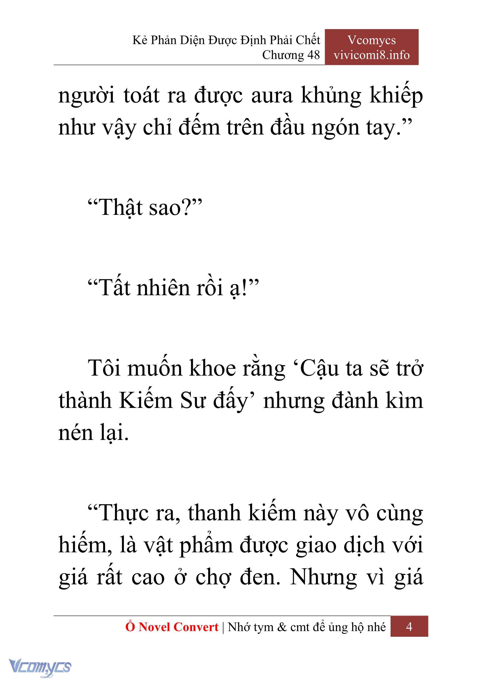 [Novel] Kẻ Phản Diện Được Định Phải Chết Chap 48 - Next 