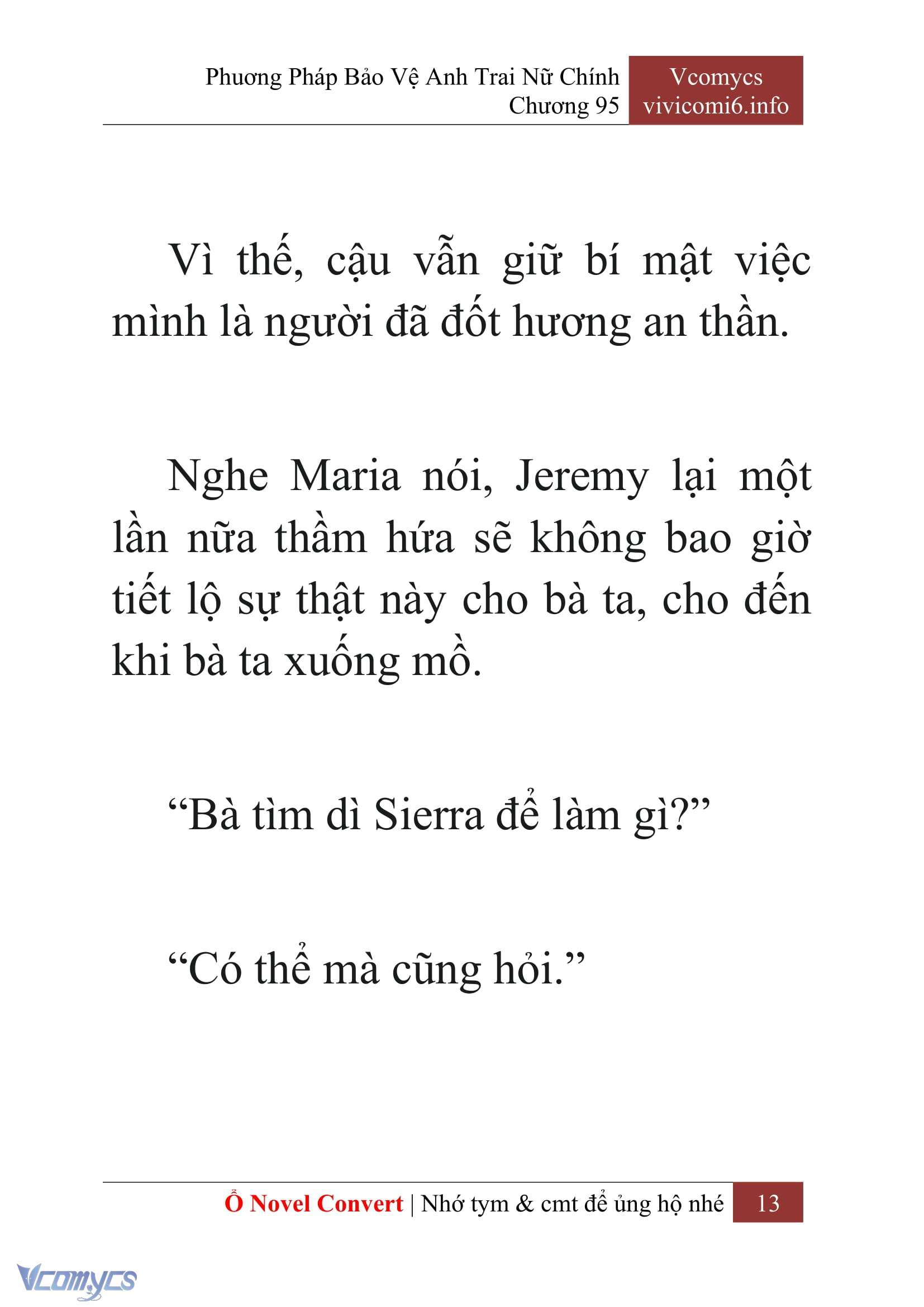 [Novel] Phương Pháp Bảo Vệ Anh Trai Nữ Chính Chap 95 - Next Chap 96