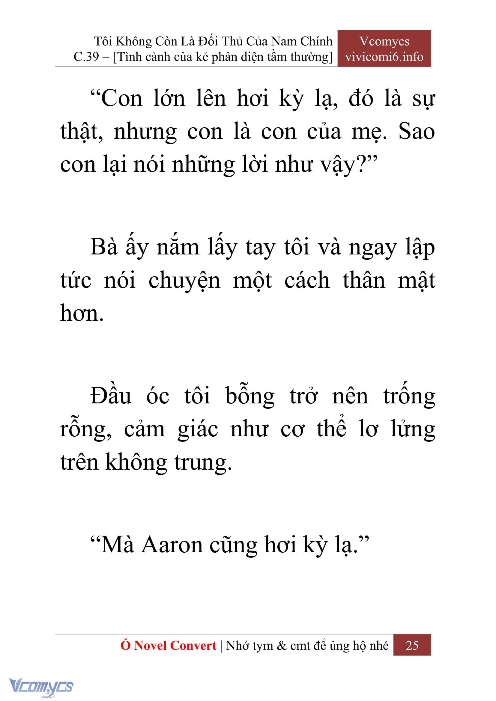 [Novel] Tôi Không Còn Là Đối Thủ Của Nam Chính Chap 39 - Next Chap 40