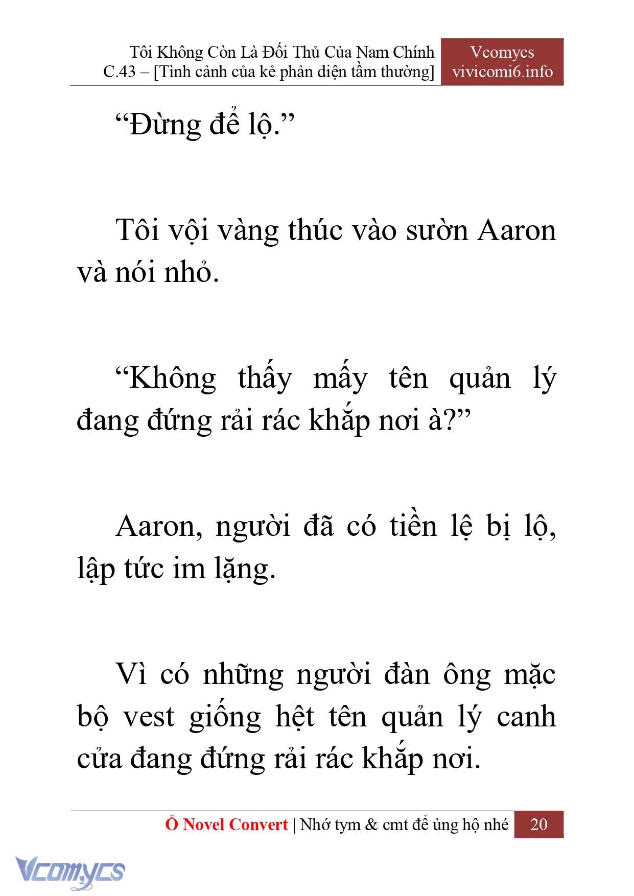 [Novel] Tôi Không Còn Là Đối Thủ Của Nam Chính Chap 43 - Next Chap 44