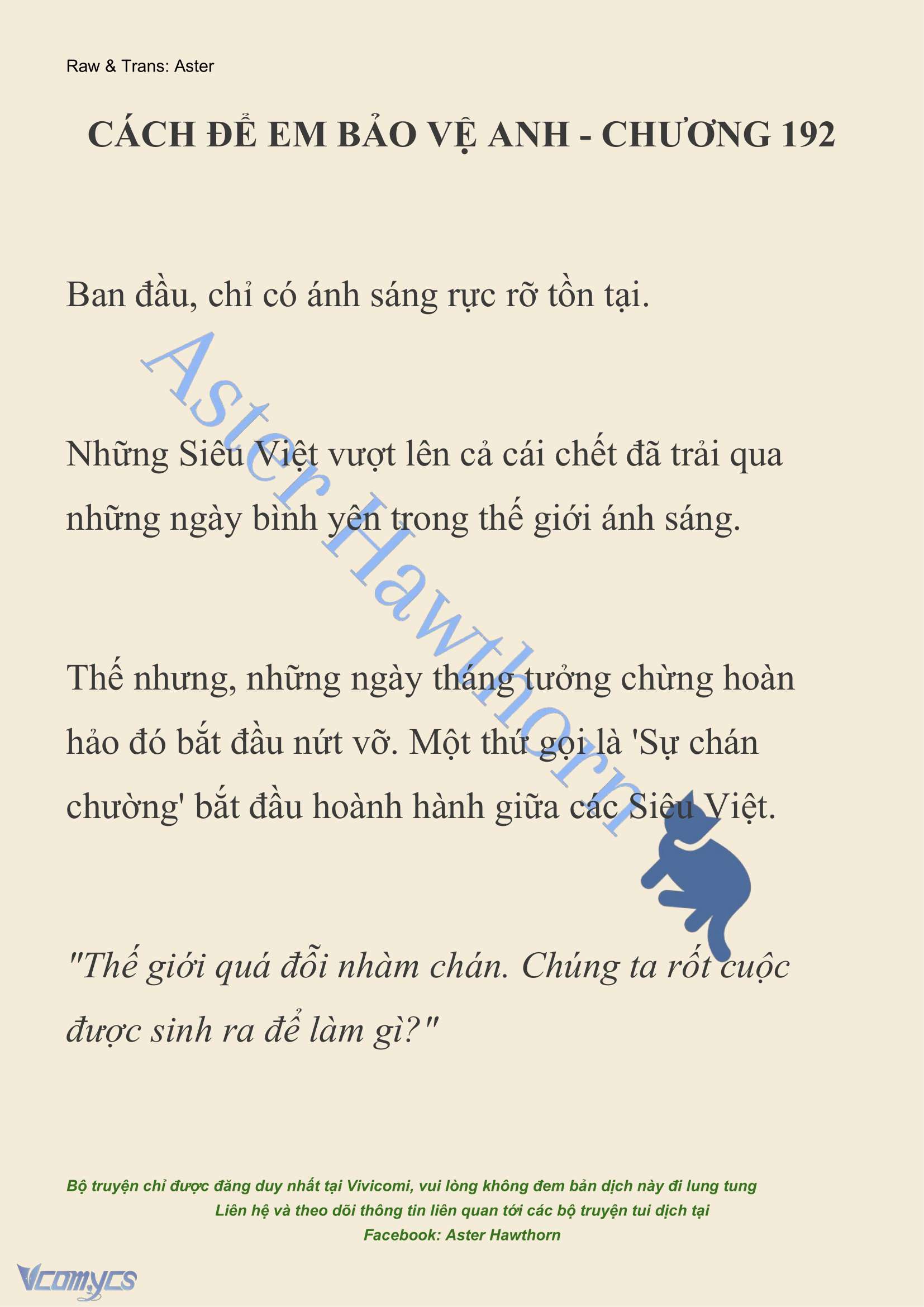[NOVEL] Cách Để Em Bảo Vệ Anh Chap 192 - Next Chap 193