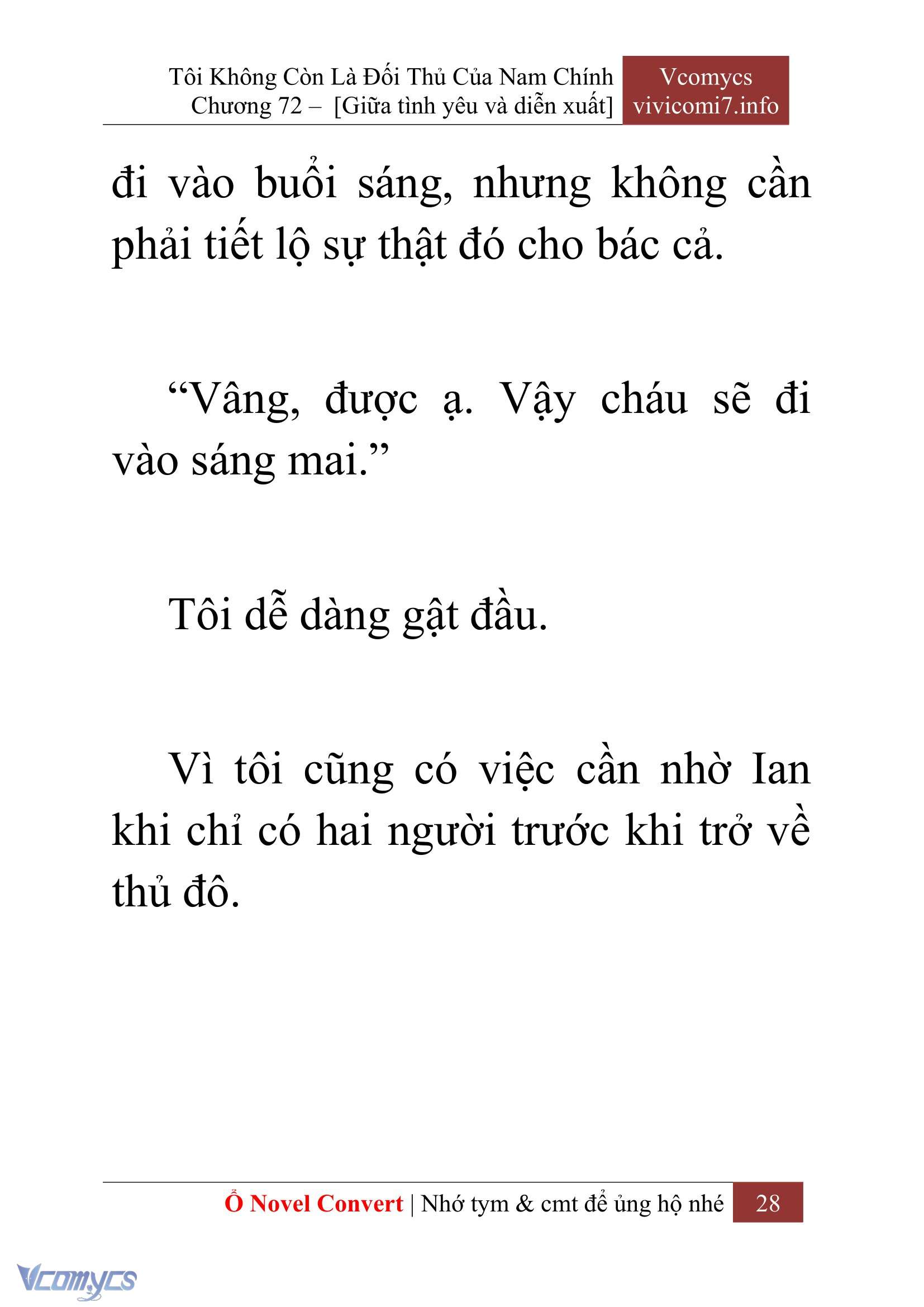 [Novel] Tôi Không Còn Là Đối Thủ Của Nam Chính Chap 72 - Trang 2