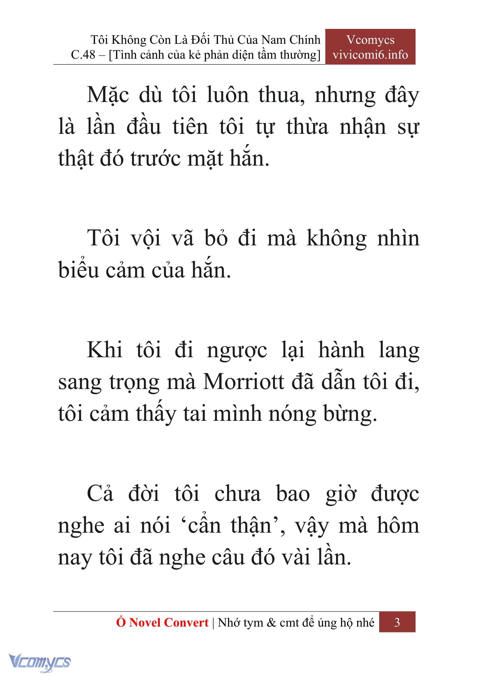 [Novel] Tôi Không Còn Là Đối Thủ Của Nam Chính Chap 48 - Next Chap 49
