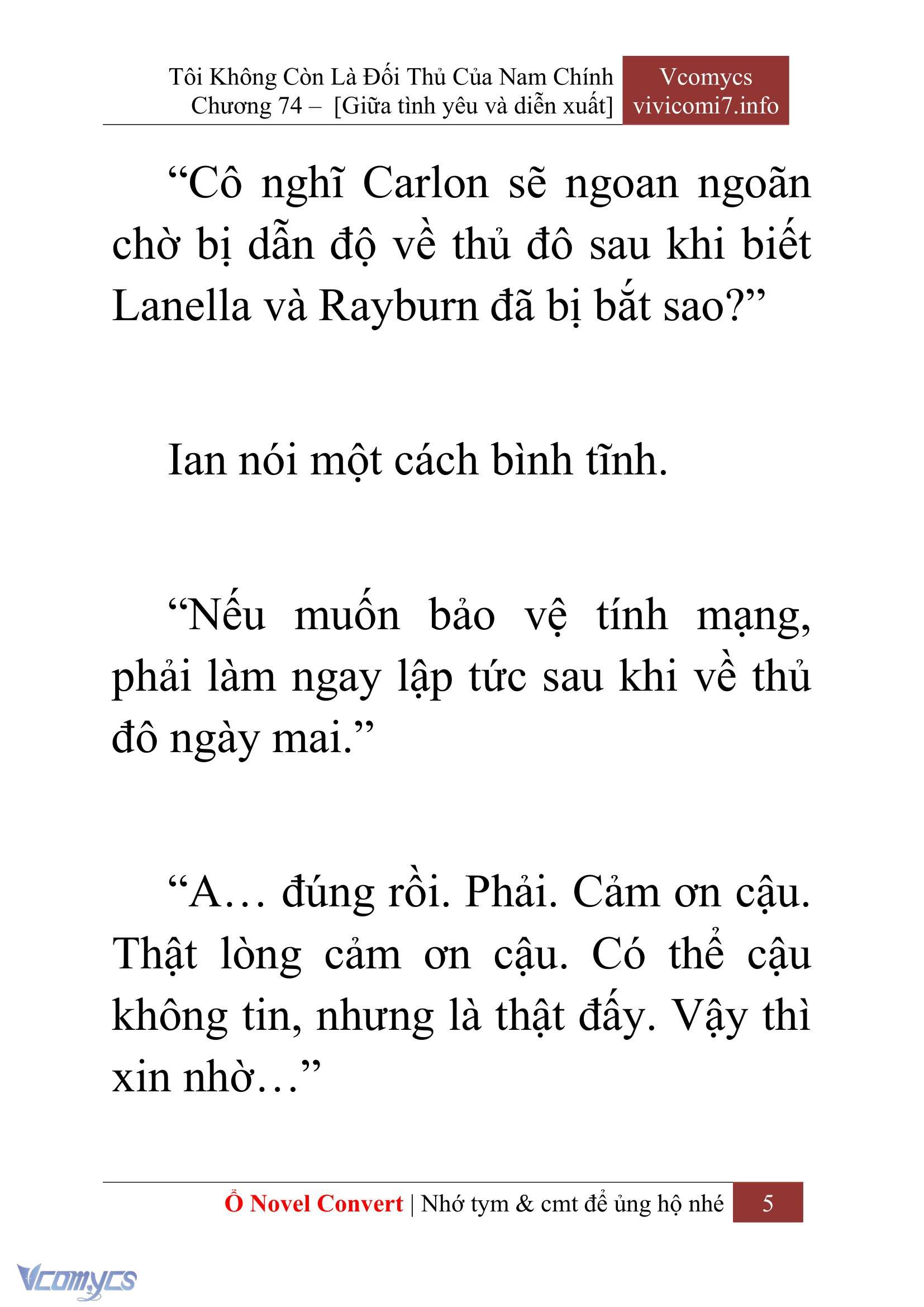 [Novel] Tôi Không Còn Là Đối Thủ Của Nam Chính Chap 74 - Next 