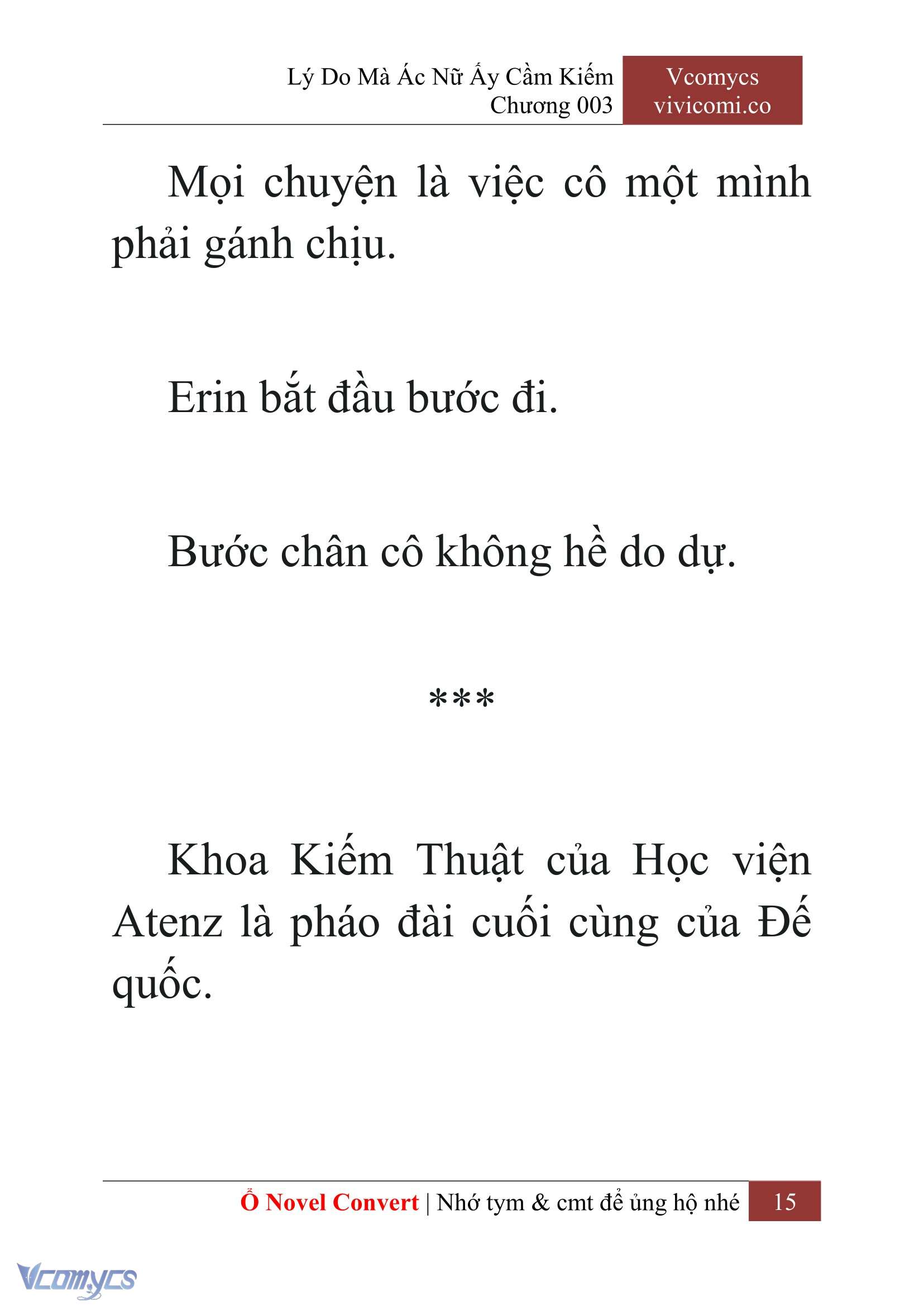 [Novel] Lý Do Mà Ác Nữ Ấy Cầm Kiếm Chap 3 - Trang 2
