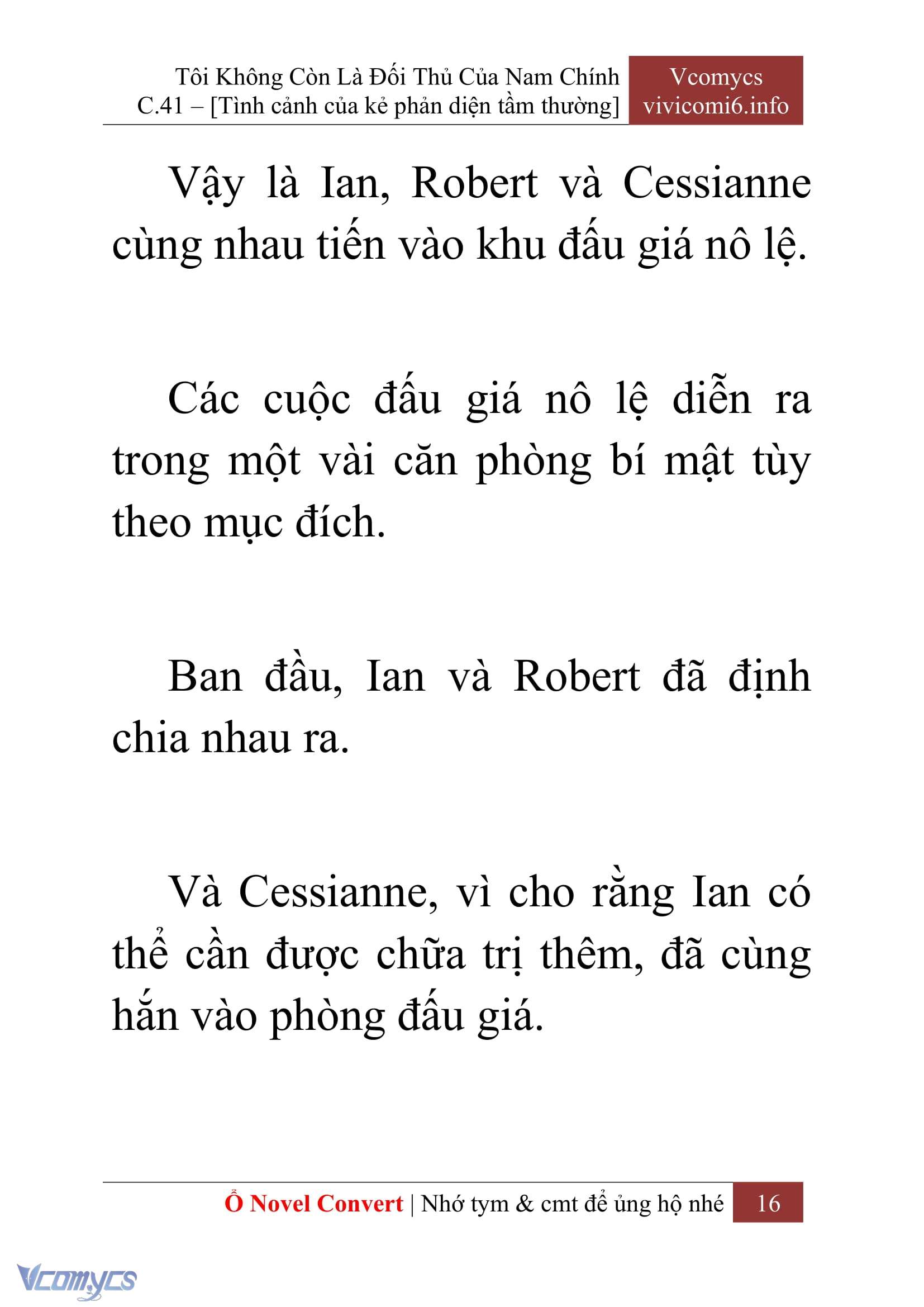[Novel] Tôi Không Còn Là Đối Thủ Của Nam Chính Chap 41 - Next Chap 42