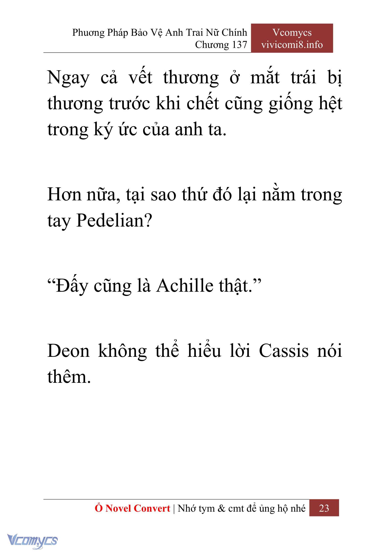 [Novel] Phương Pháp Bảo Vệ Anh Trai Nữ Chính Chap 137 - Next Chap 138