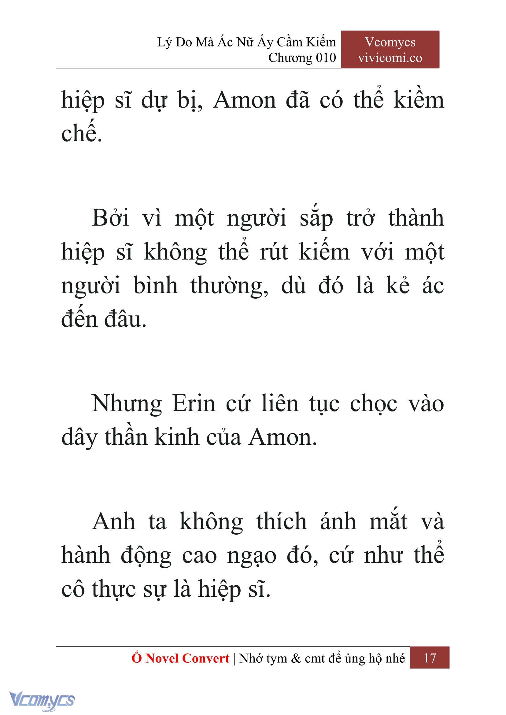 [Novel] Lý Do Mà Ác Nữ Ấy Cầm Kiếm Chap 10 - Next 