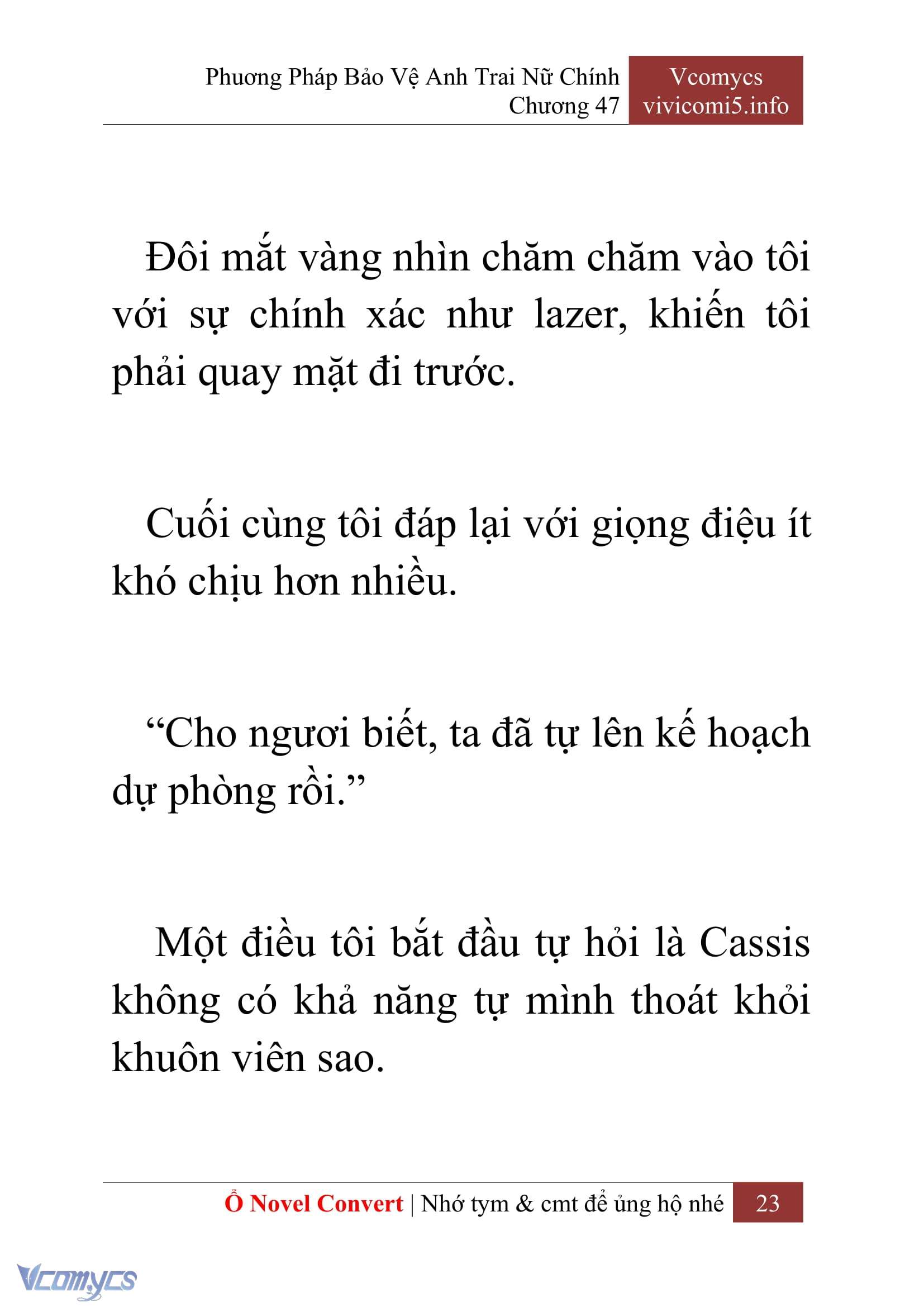 [Novel] Phương Pháp Bảo Vệ Anh Trai Nữ Chính Chap 47 - Trang 2