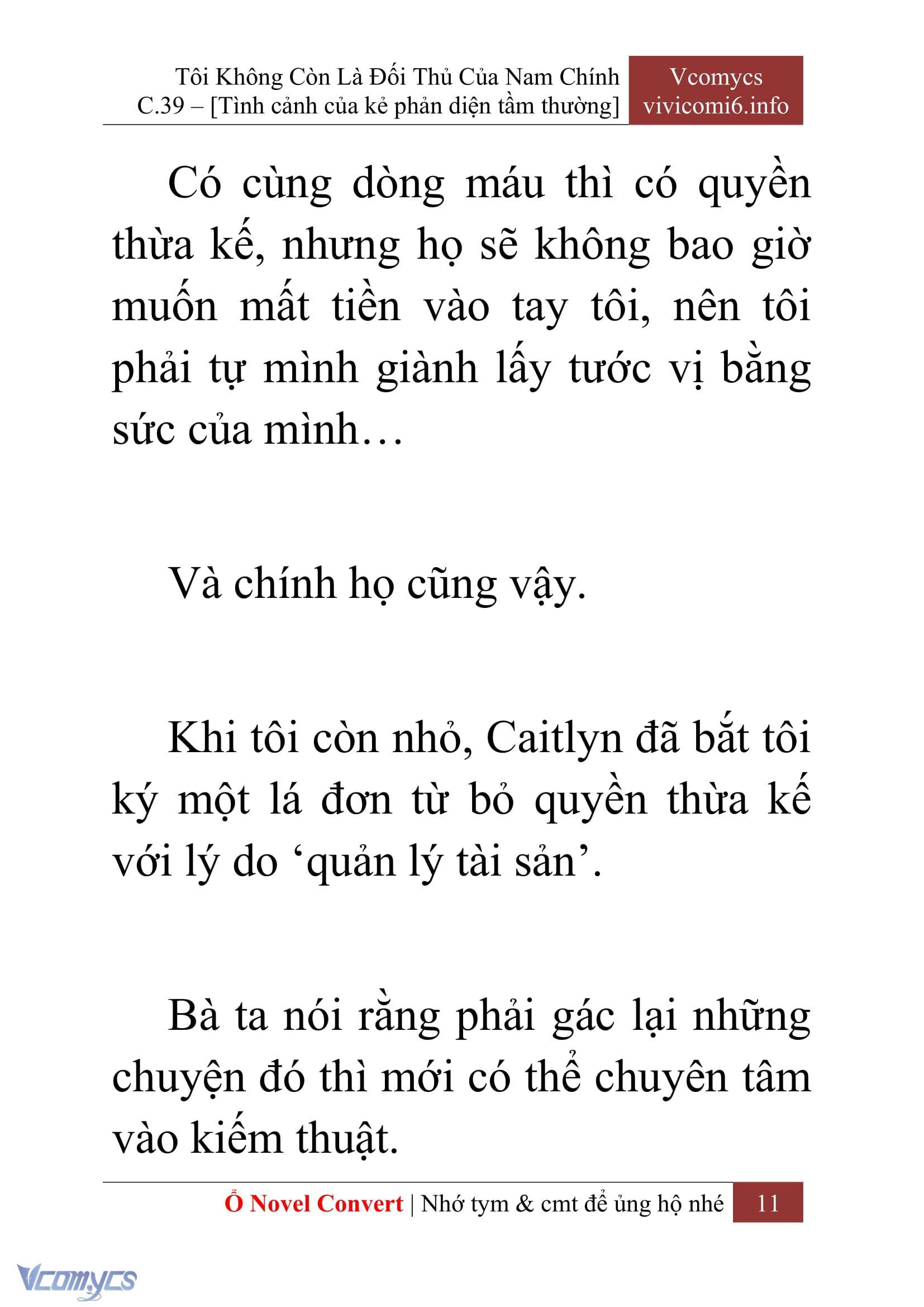 [Novel] Tôi Không Còn Là Đối Thủ Của Nam Chính Chap 39 - Next Chap 40