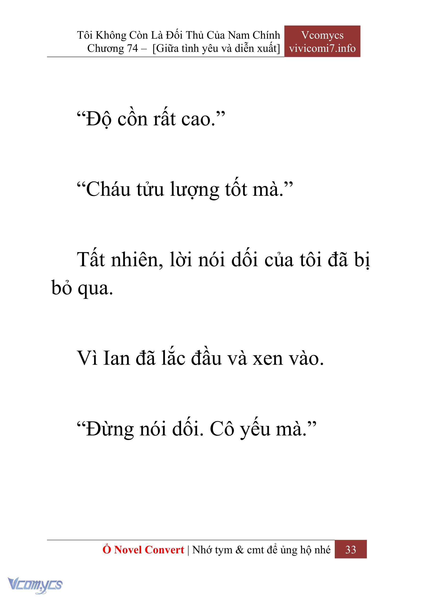 [Novel] Tôi Không Còn Là Đối Thủ Của Nam Chính Chap 74 - Next 