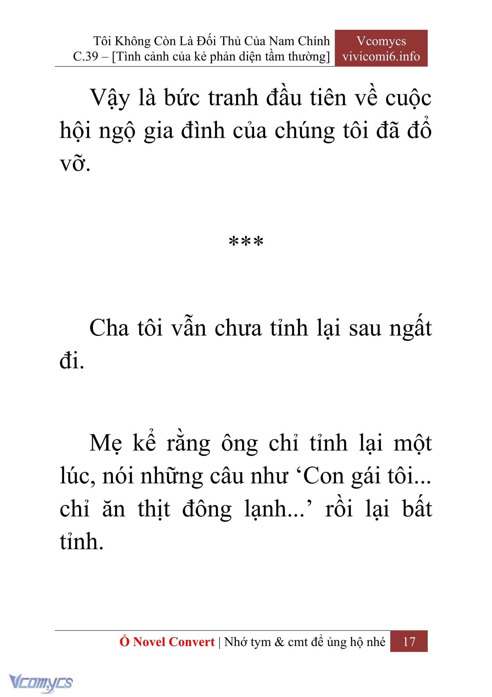 [Novel] Tôi Không Còn Là Đối Thủ Của Nam Chính Chap 39 - Next Chap 40