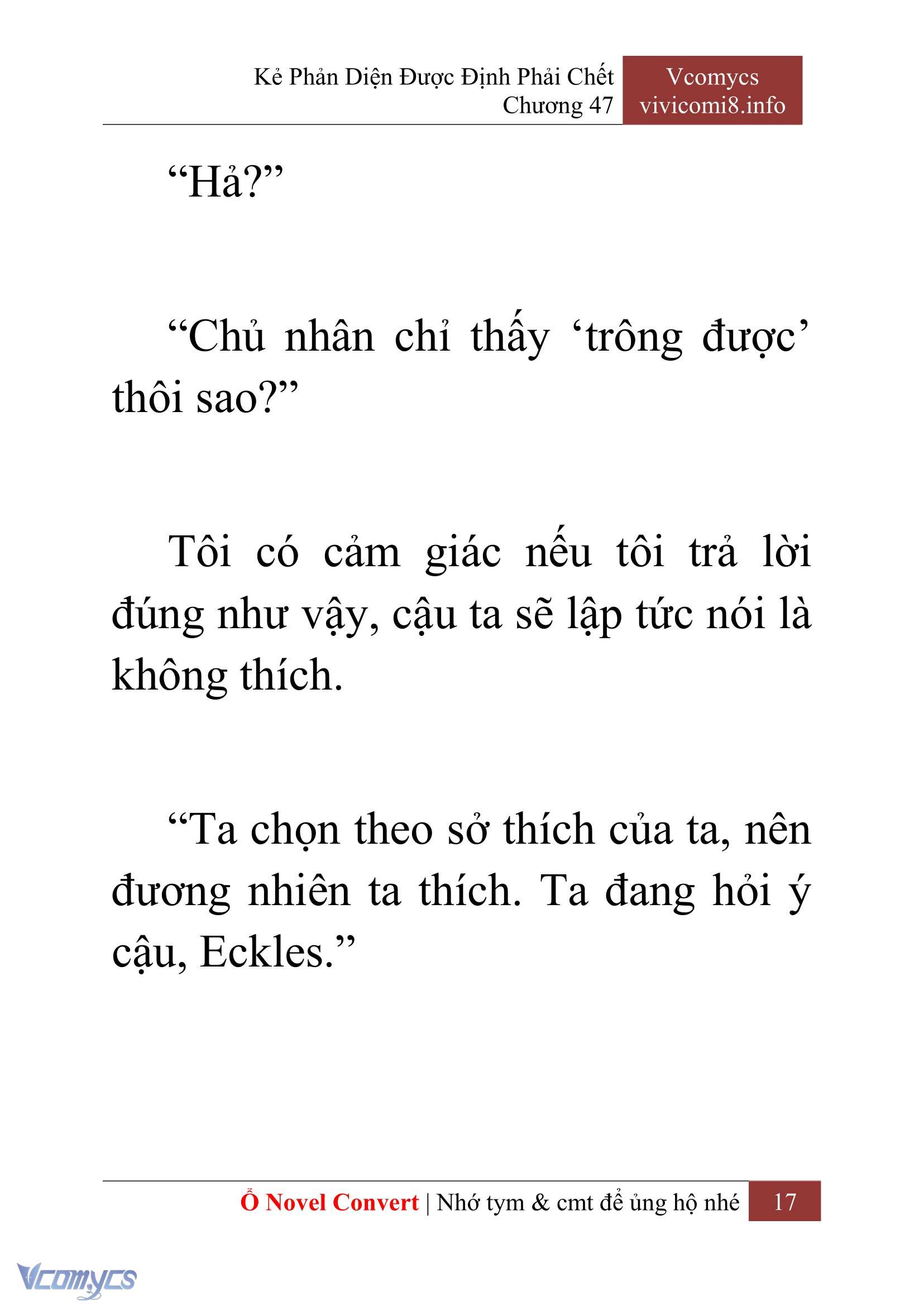 [Novel] Kẻ Phản Diện Được Định Phải Chết Chap 47 - Next Chap 48