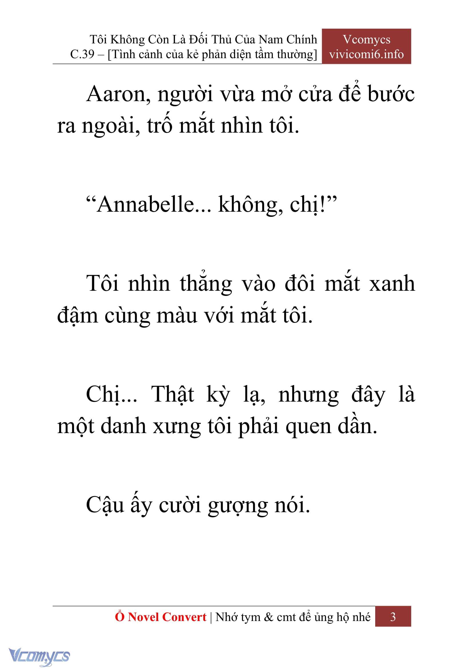 [Novel] Tôi Không Còn Là Đối Thủ Của Nam Chính Chap 39 - Next Chap 40