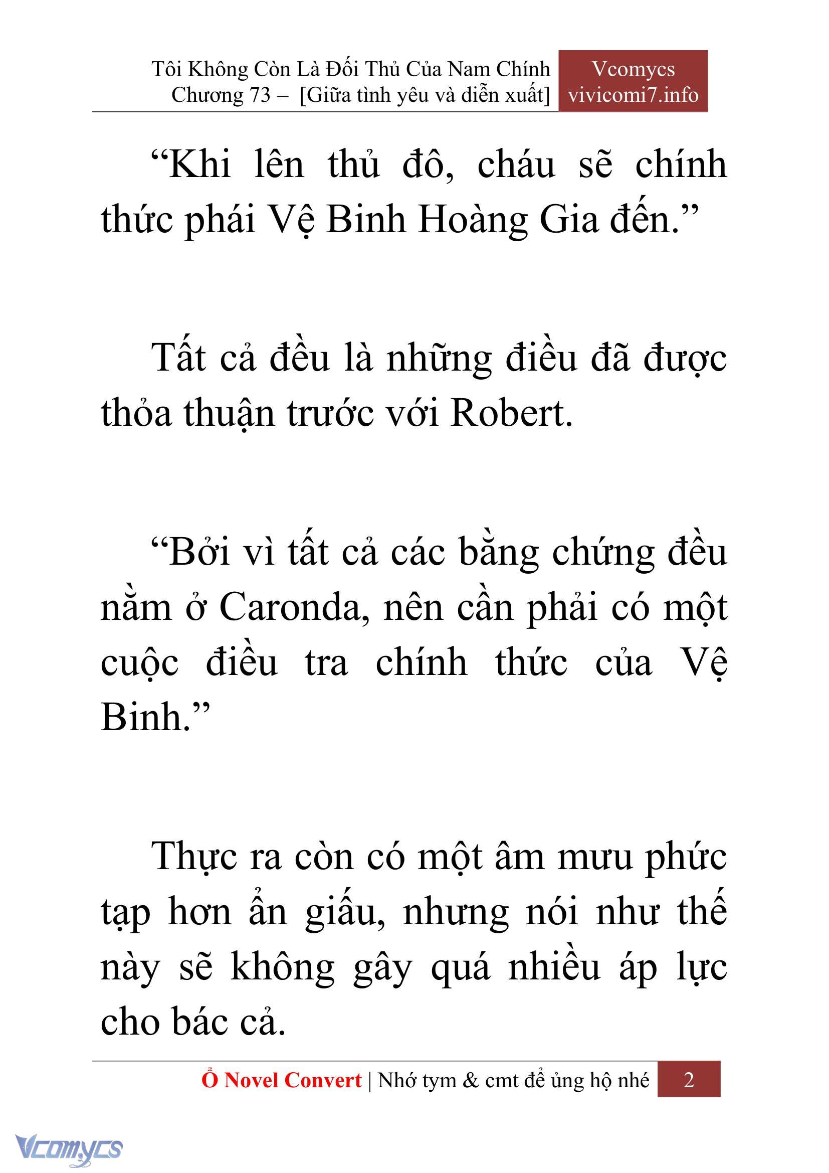 [Novel] Tôi Không Còn Là Đối Thủ Của Nam Chính Chap 73 - Next 