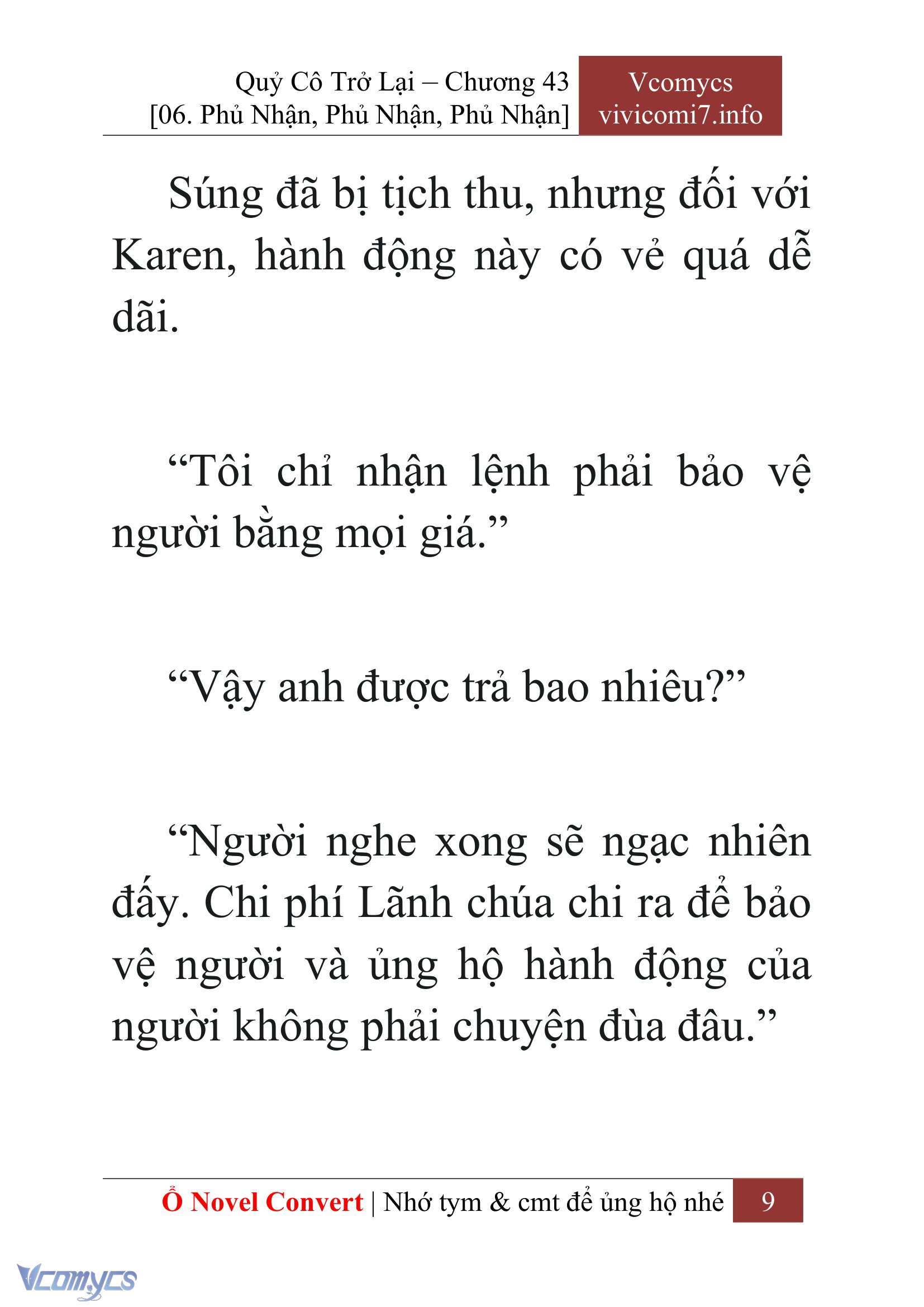 [Novel] Quý Cô Trở Lại Chap 43 - Trang 2