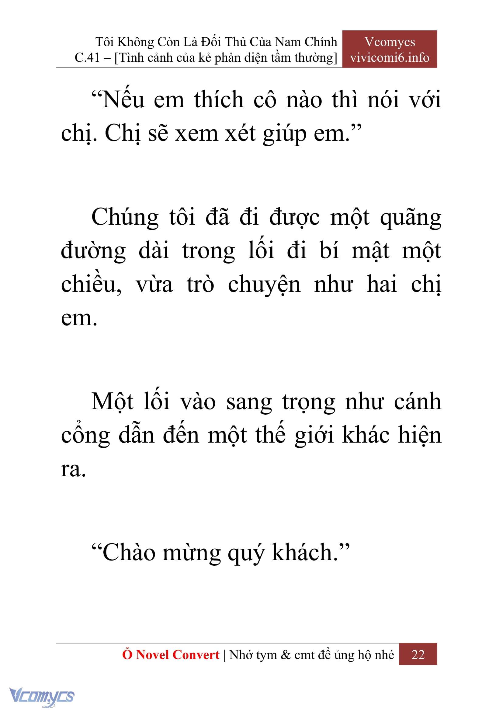[Novel] Tôi Không Còn Là Đối Thủ Của Nam Chính Chap 41 - Next Chap 42