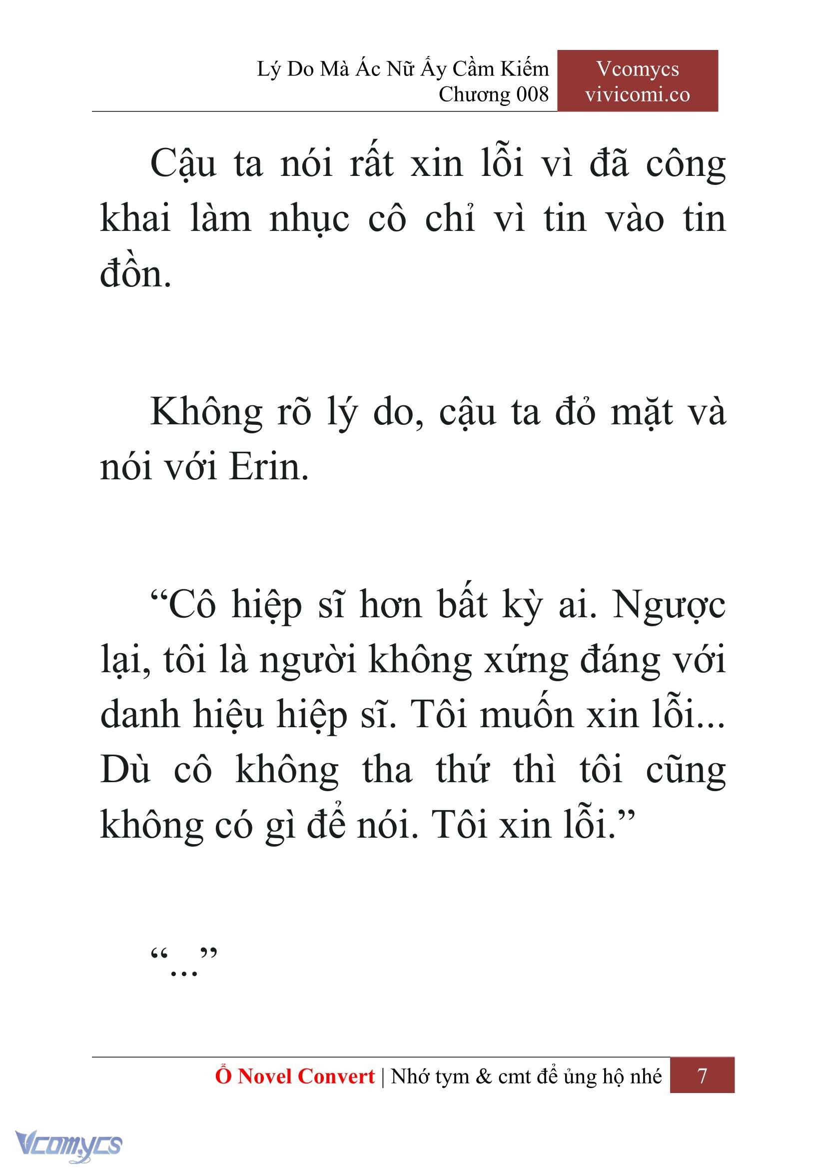 [Novel] Lý Do Mà Ác Nữ Ấy Cầm Kiếm Chap 8 - Next Chap 9