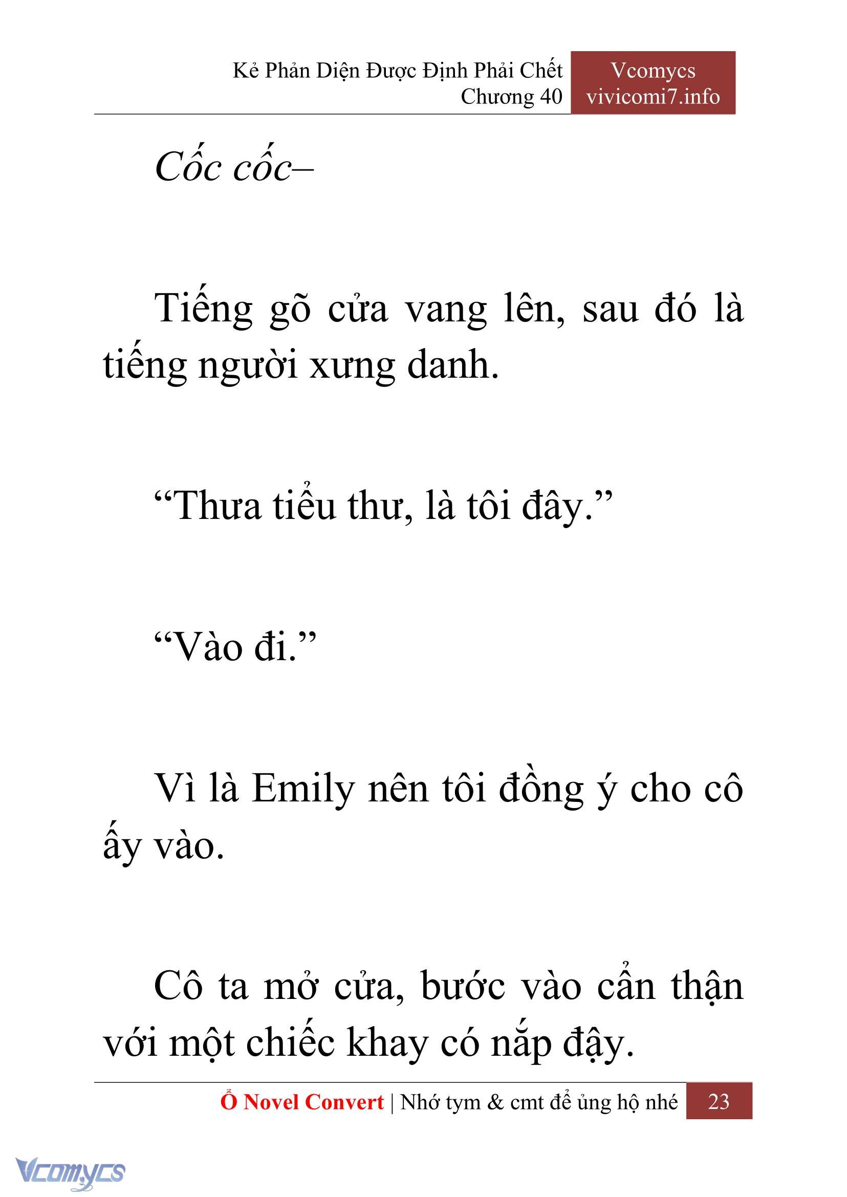 [Novel] Kẻ Phản Diện Được Định Phải Chết Chap 40 - Trang 2