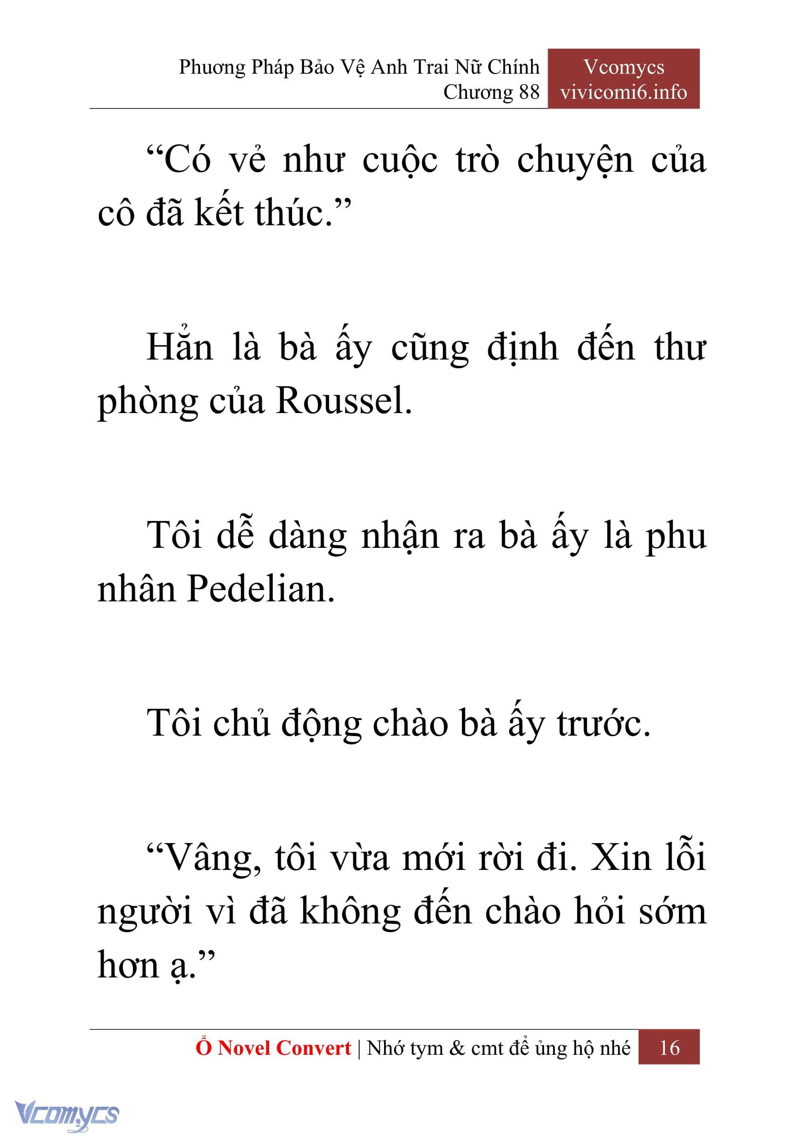 [Novel] Phương Pháp Bảo Vệ Anh Trai Nữ Chính Chap 88 - Next Chap 89