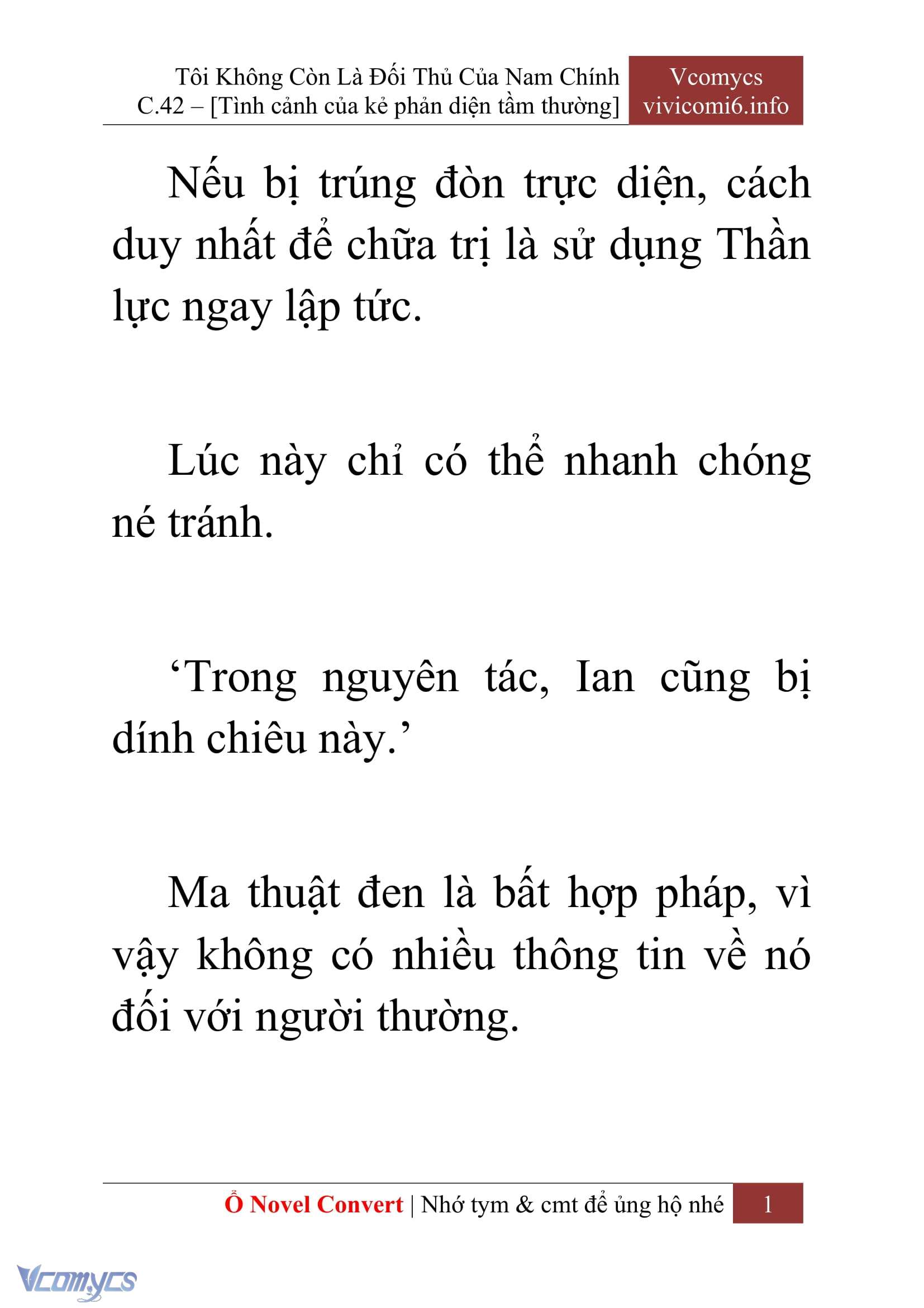 [Novel] Tôi Không Còn Là Đối Thủ Của Nam Chính Chap 42 - Next Chap 43