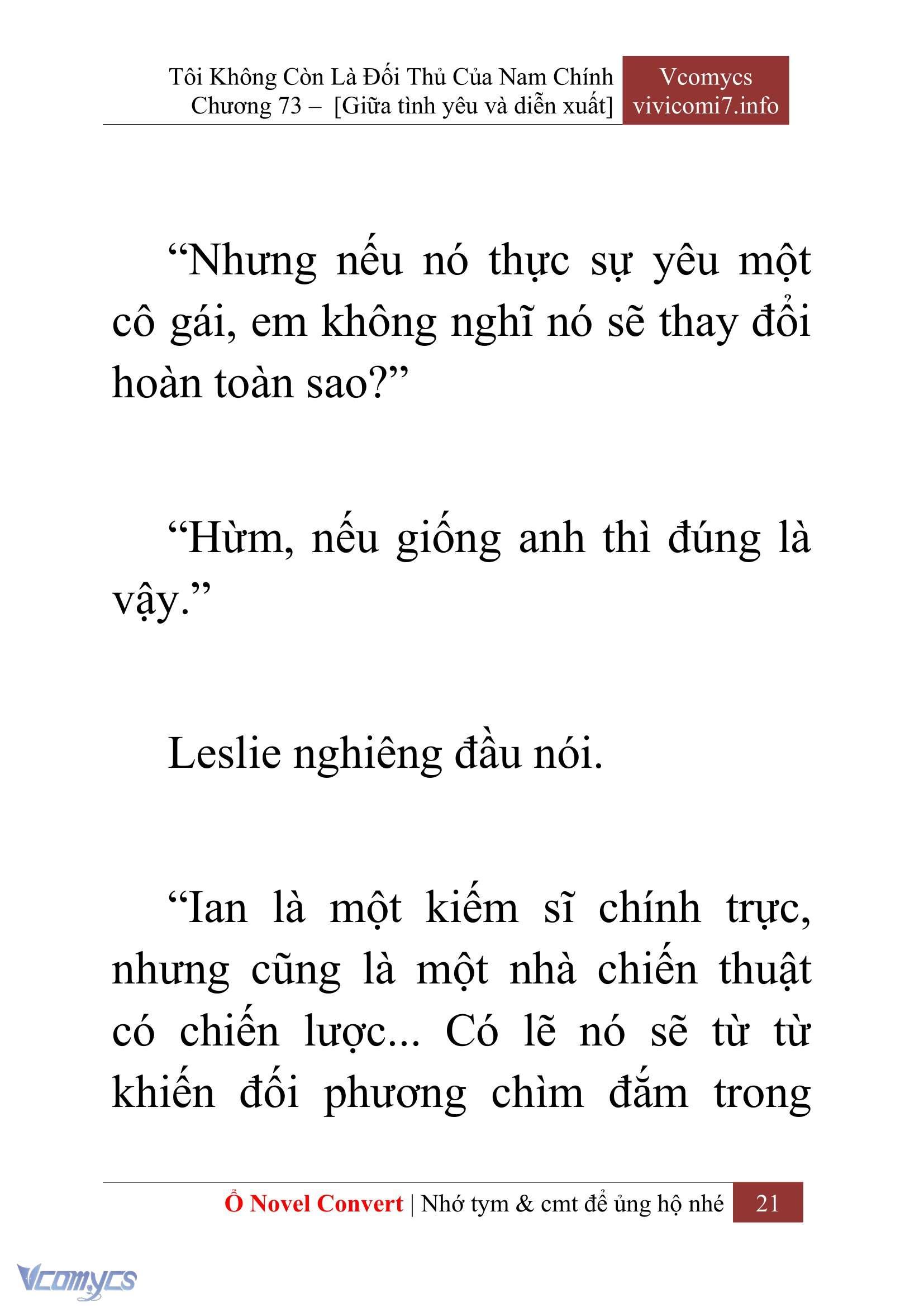 [Novel] Tôi Không Còn Là Đối Thủ Của Nam Chính Chap 73 - Next 