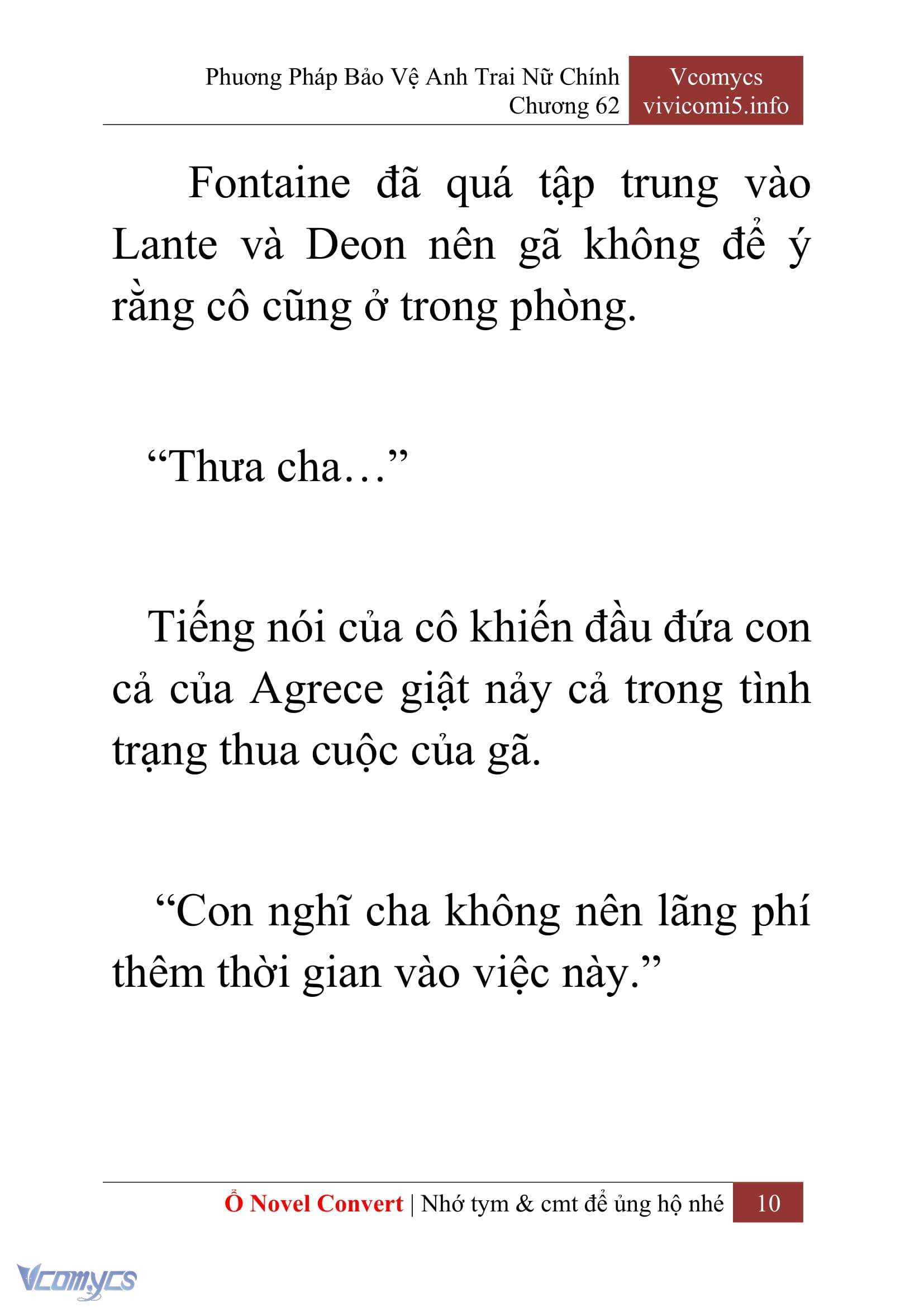 [Novel] Phương Pháp Bảo Vệ Anh Trai Nữ Chính Chap 62 - Trang 2