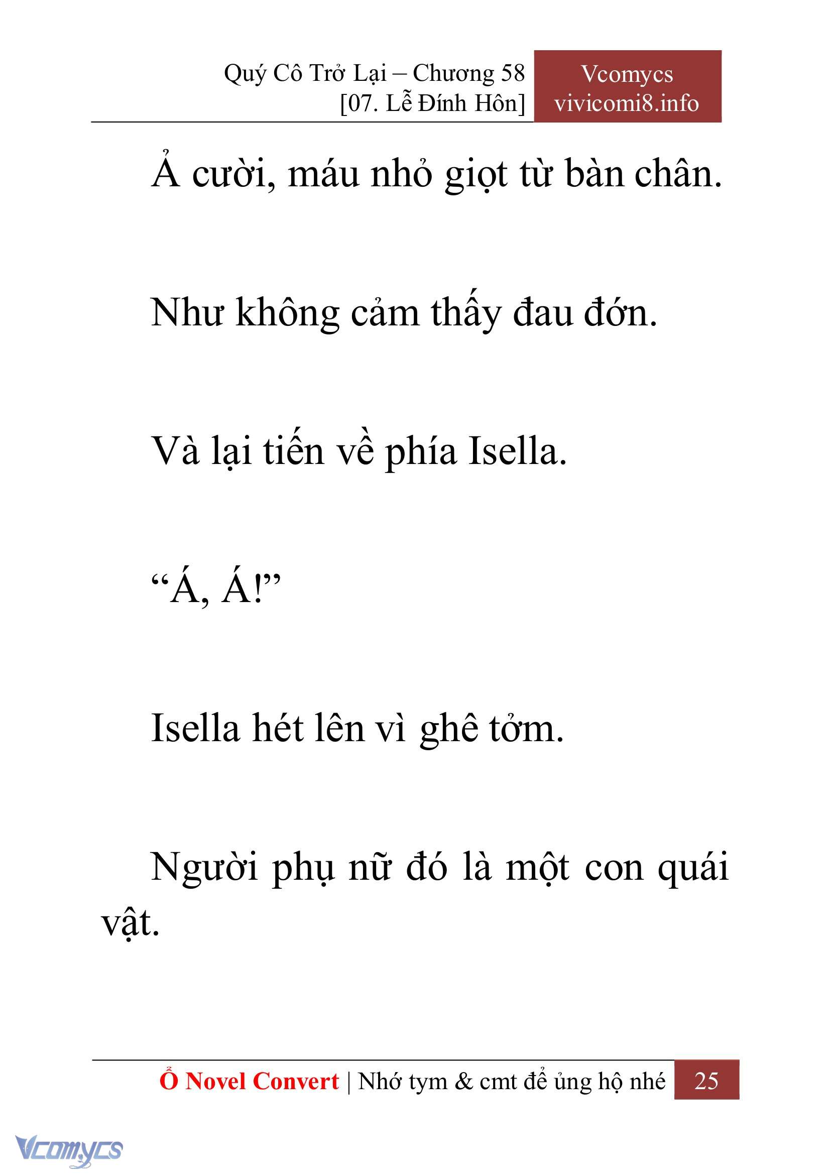 [Novel] Quý Cô Trở Lại Chap 58 - Next 