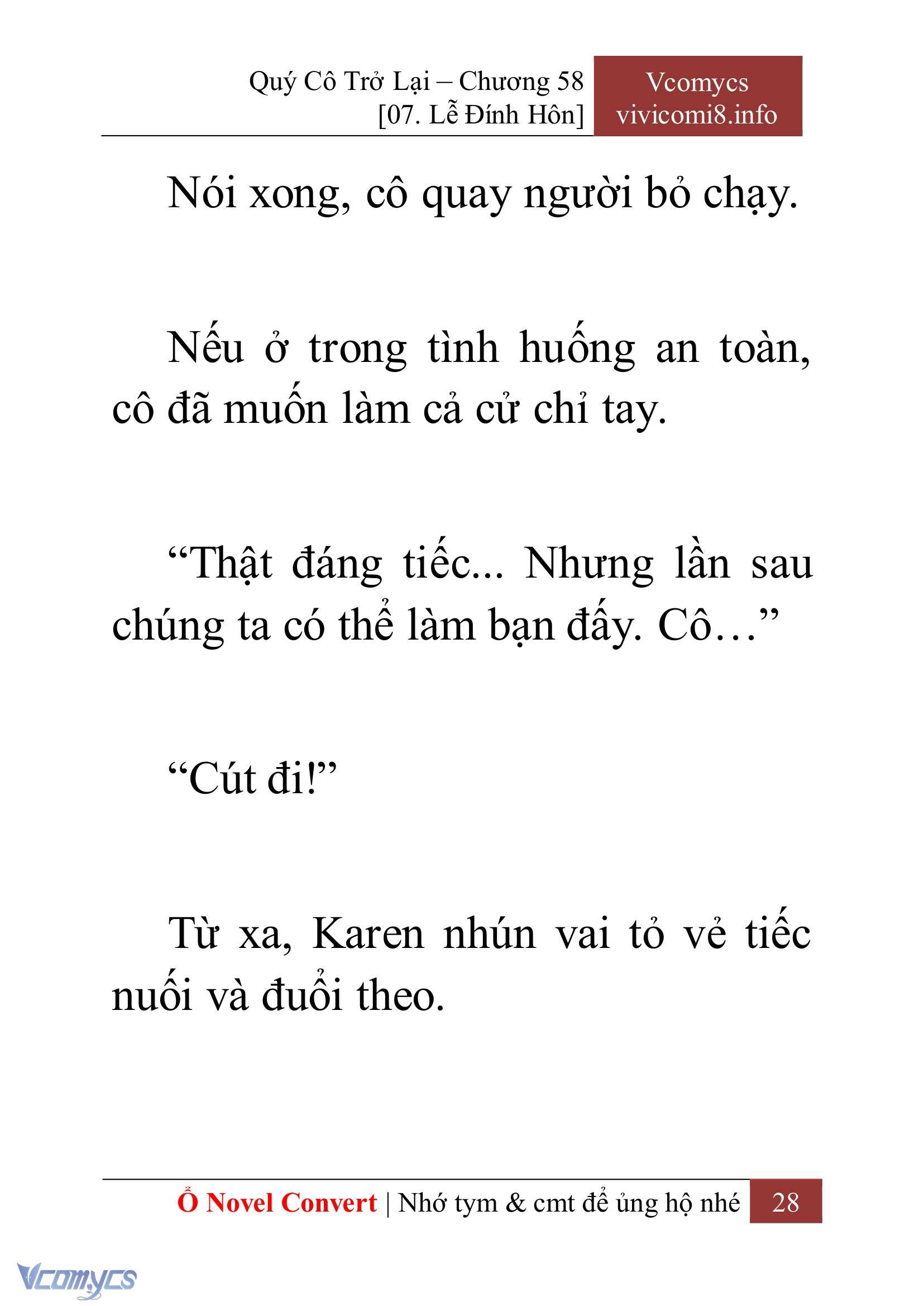 [Novel] Quý Cô Trở Lại Chap 58 - Next 