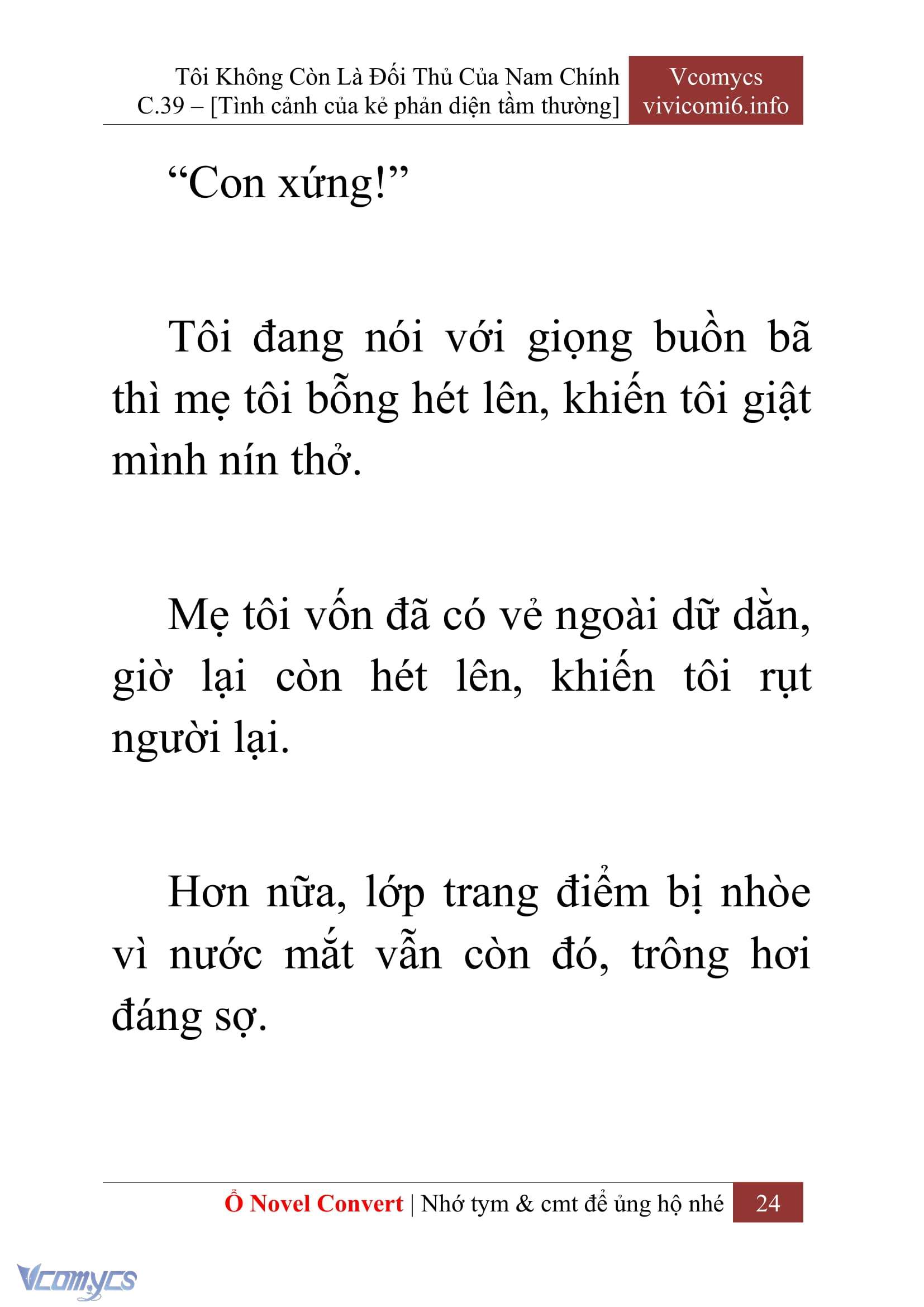 [Novel] Tôi Không Còn Là Đối Thủ Của Nam Chính Chap 39 - Next Chap 40