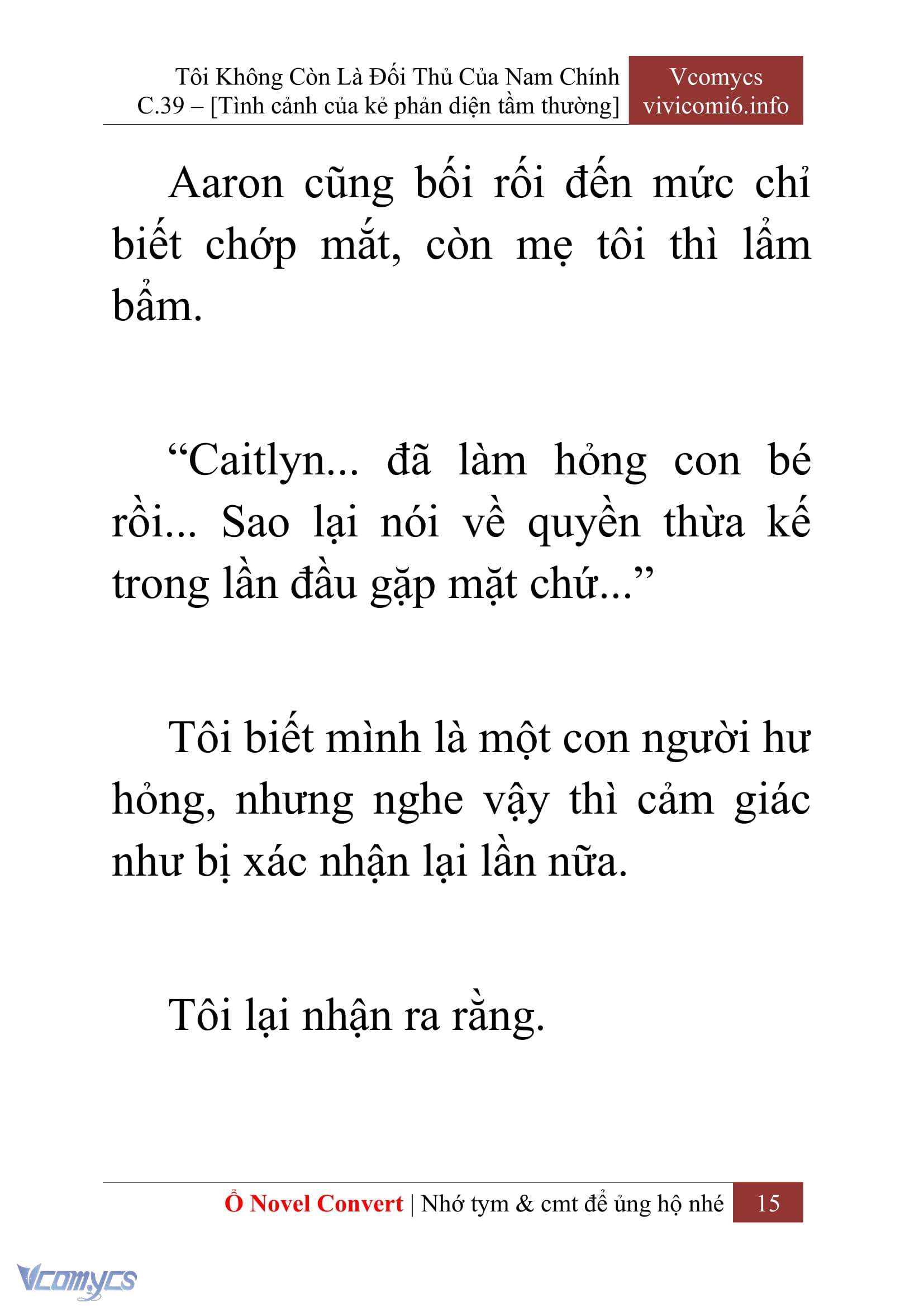 [Novel] Tôi Không Còn Là Đối Thủ Của Nam Chính Chap 39 - Next Chap 40