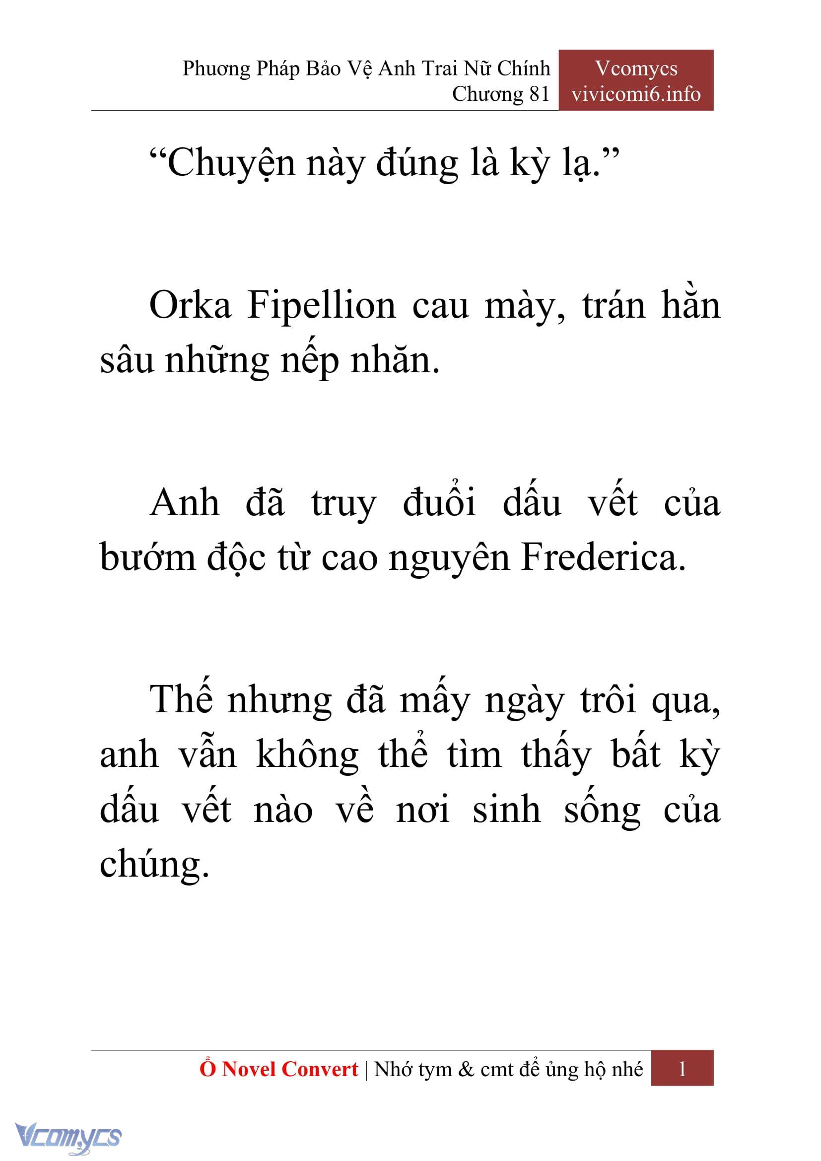 [Novel] Phương Pháp Bảo Vệ Anh Trai Nữ Chính Chap 81 - Trang 2