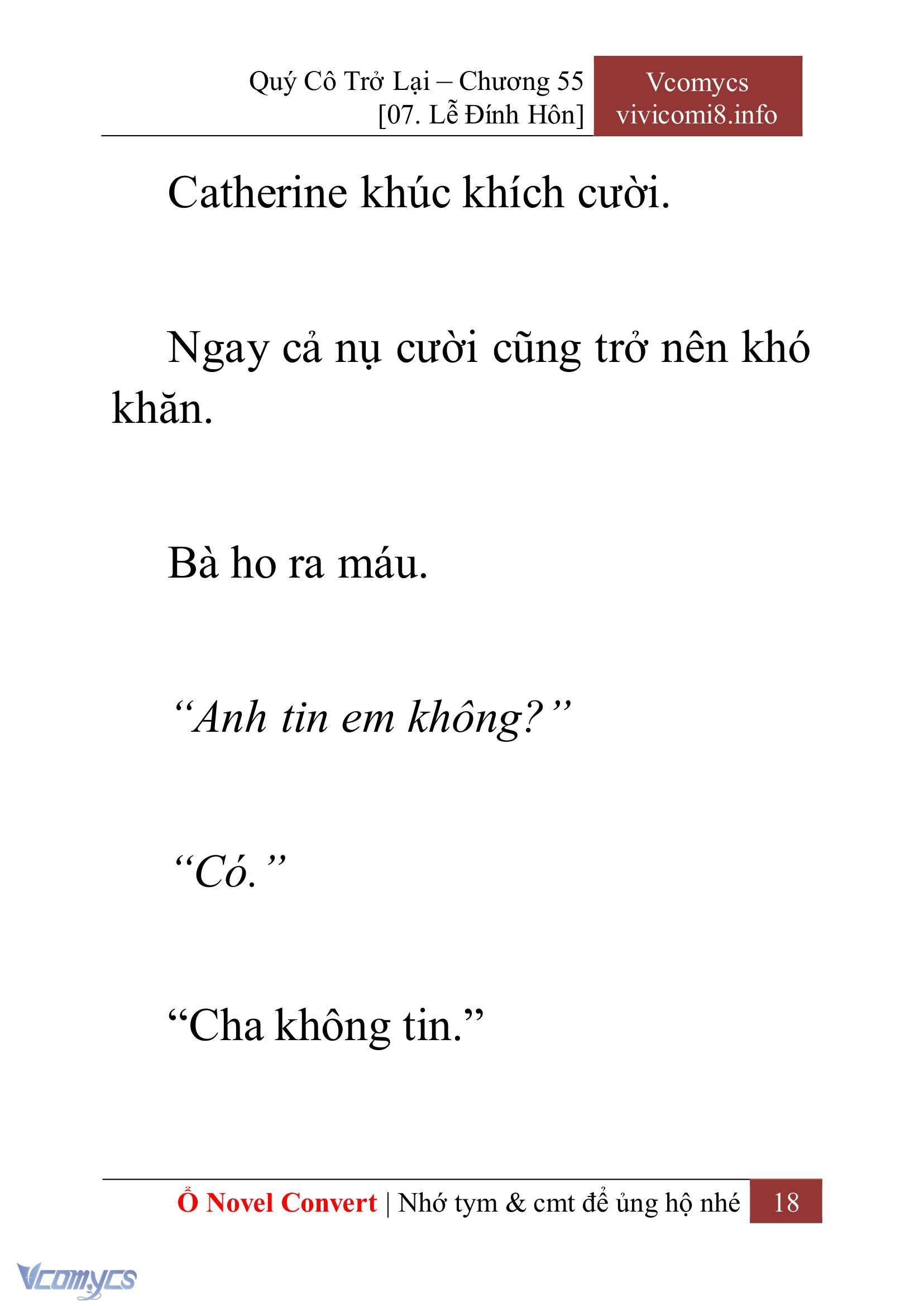 [Novel] Quý Cô Trở Lại Chap 55 - Next 