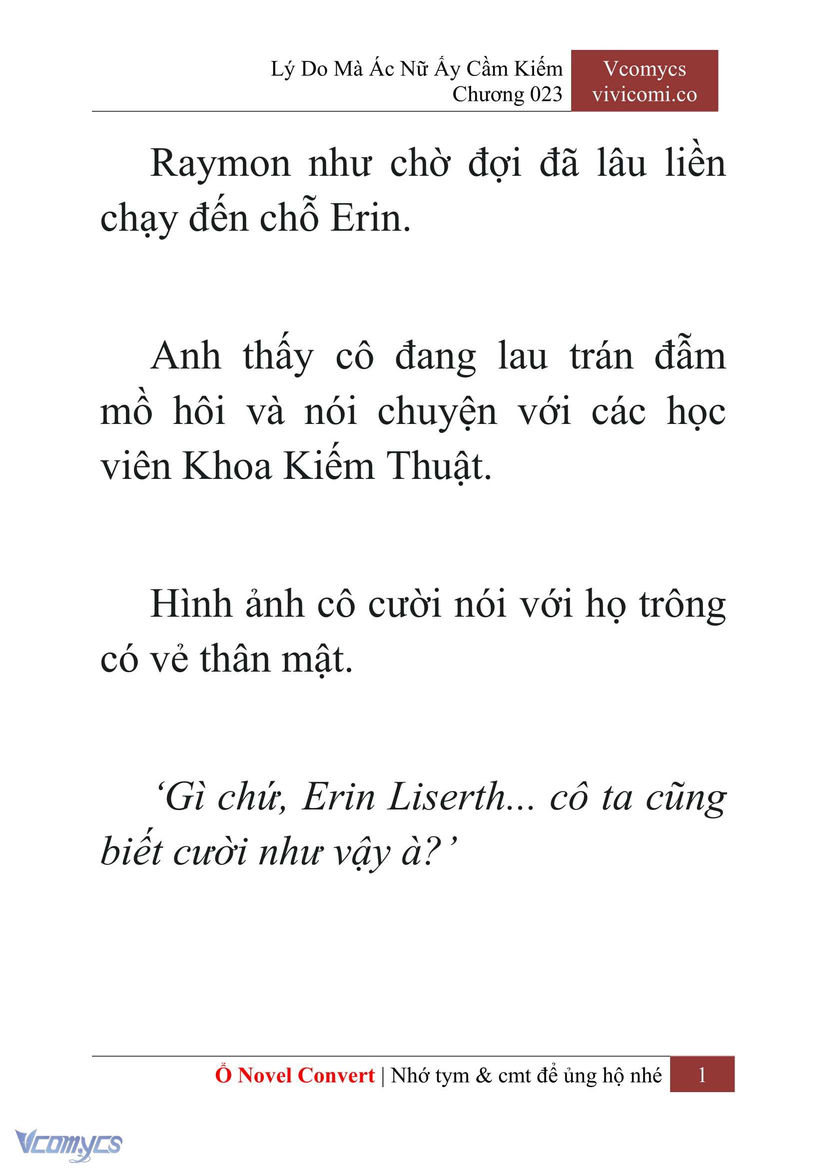 [Novel] Lý Do Mà Ác Nữ Ấy Cầm Kiếm Chap 23 - Next Chap 24