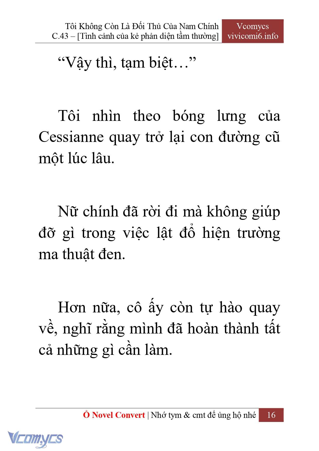 [Novel] Tôi Không Còn Là Đối Thủ Của Nam Chính Chap 43 - Next Chap 44
