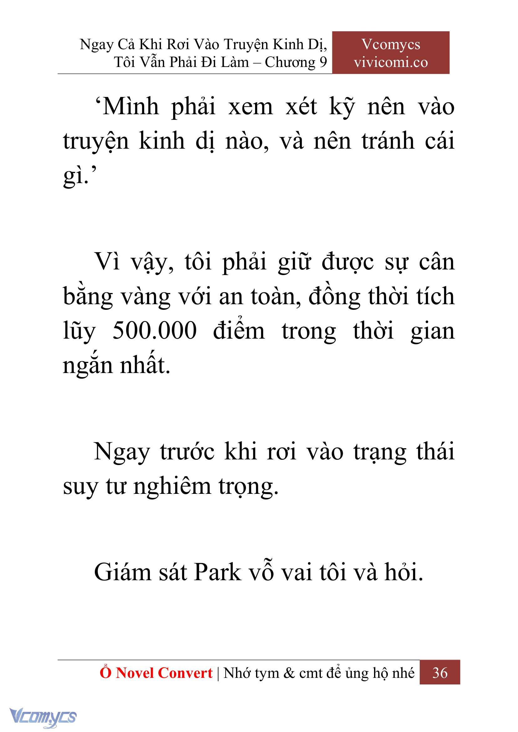 [Novel] Ngay Cả Khi Rơi Vào Truyện Kinh Dị, Tôi Vẫn Phải Đi Làm Chap 9 - Trang 2