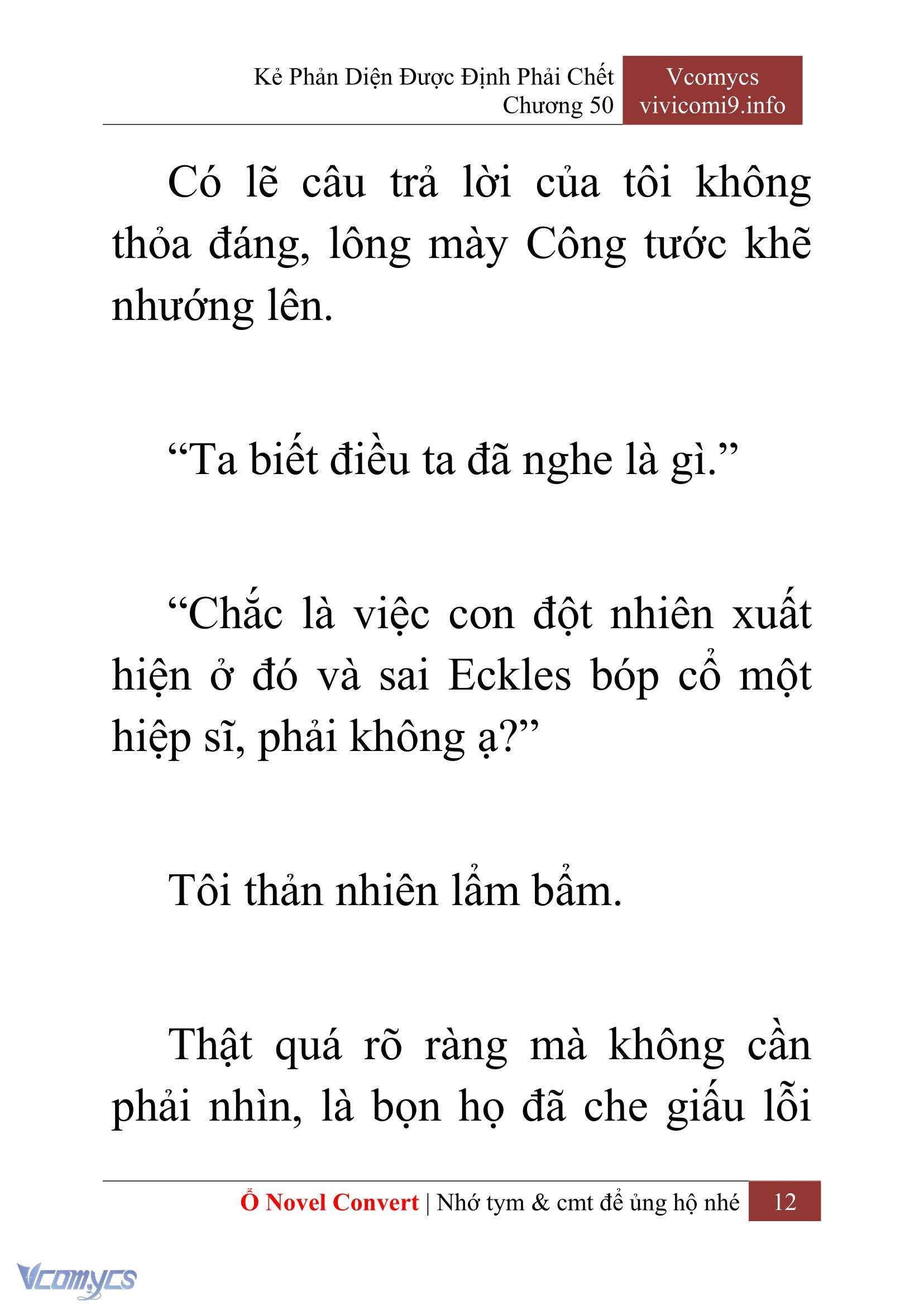 [Novel] Kẻ Phản Diện Được Định Phải Chết Chap 50 - Next Chap 51