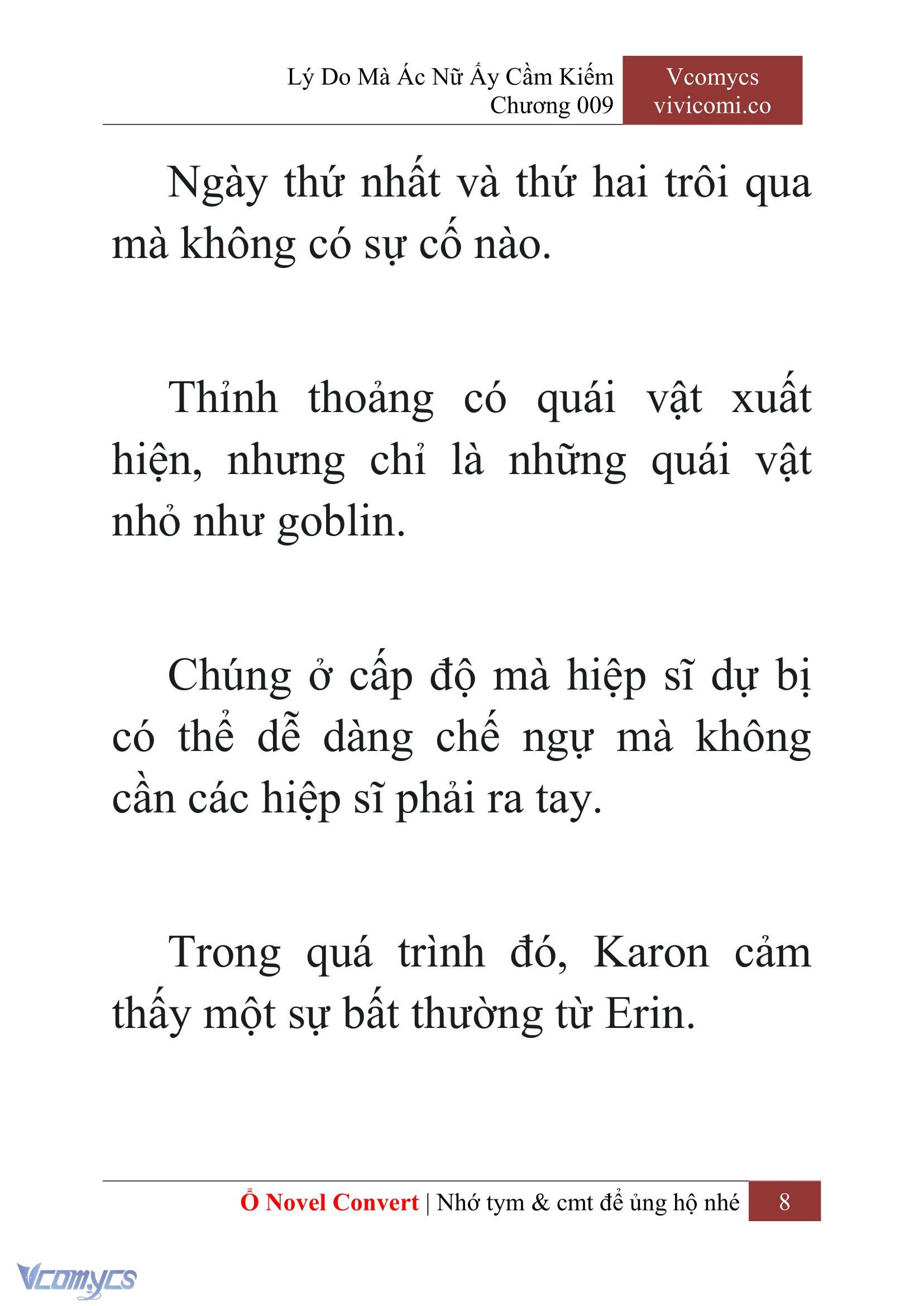 [Novel] Lý Do Mà Ác Nữ Ấy Cầm Kiếm Chap 9 - Next Chap 10