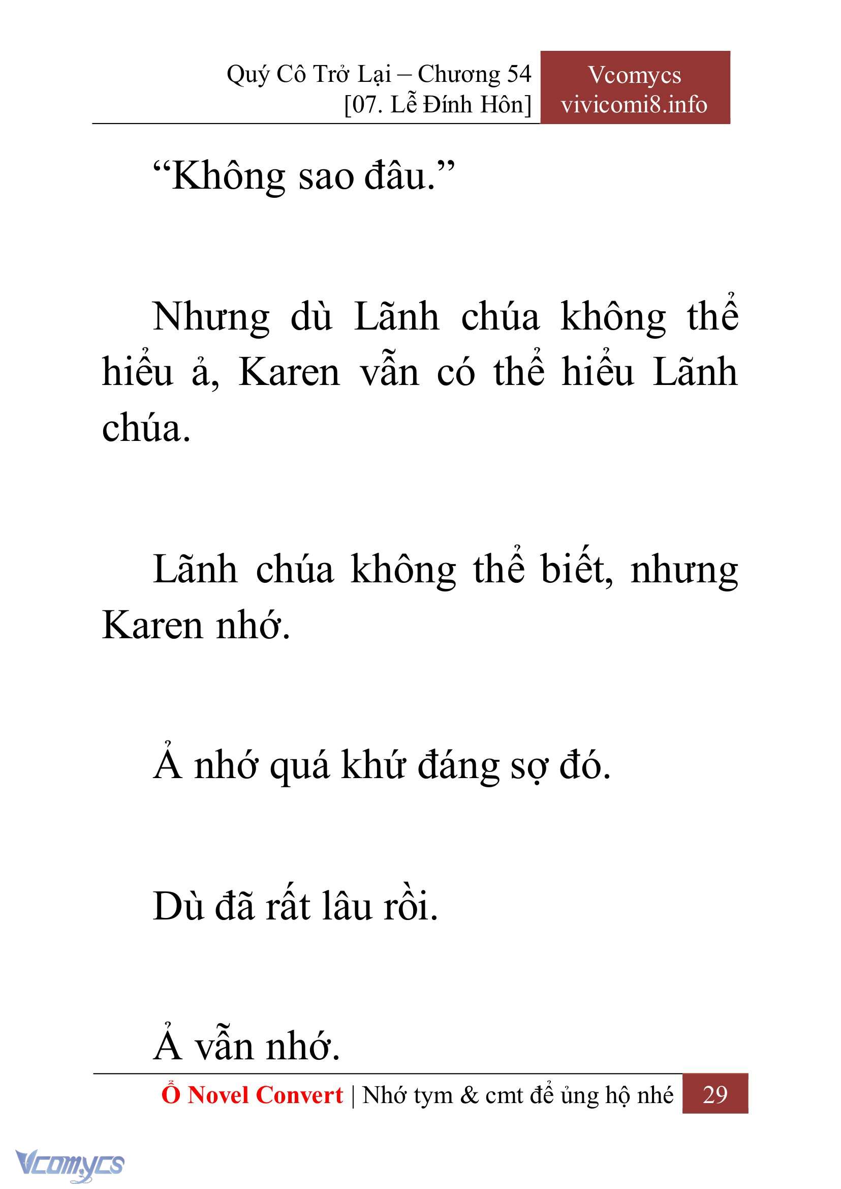 [Novel] Quý Cô Trở Lại Chap 54 - Next 