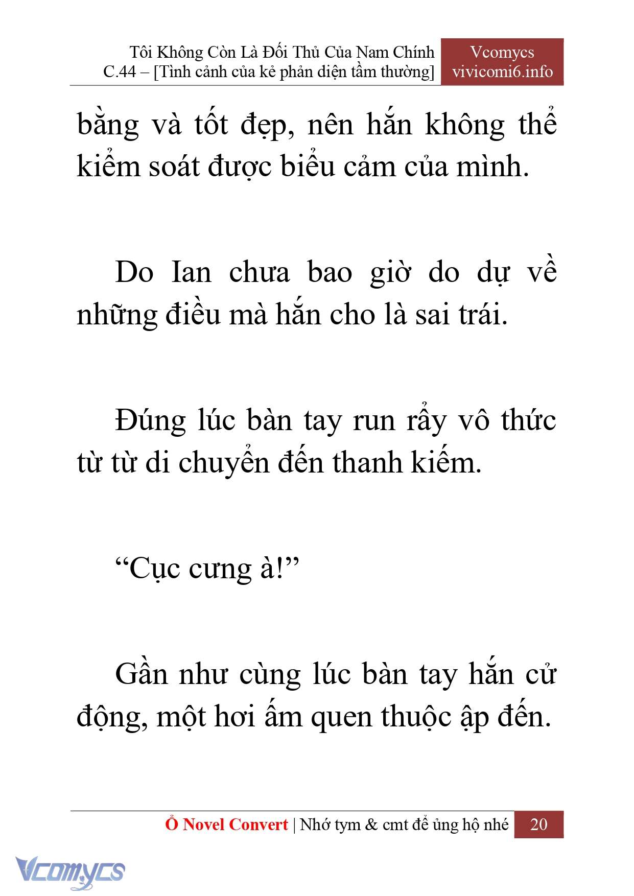[Novel] Tôi Không Còn Là Đối Thủ Của Nam Chính Chap 44 - Next Chap 45