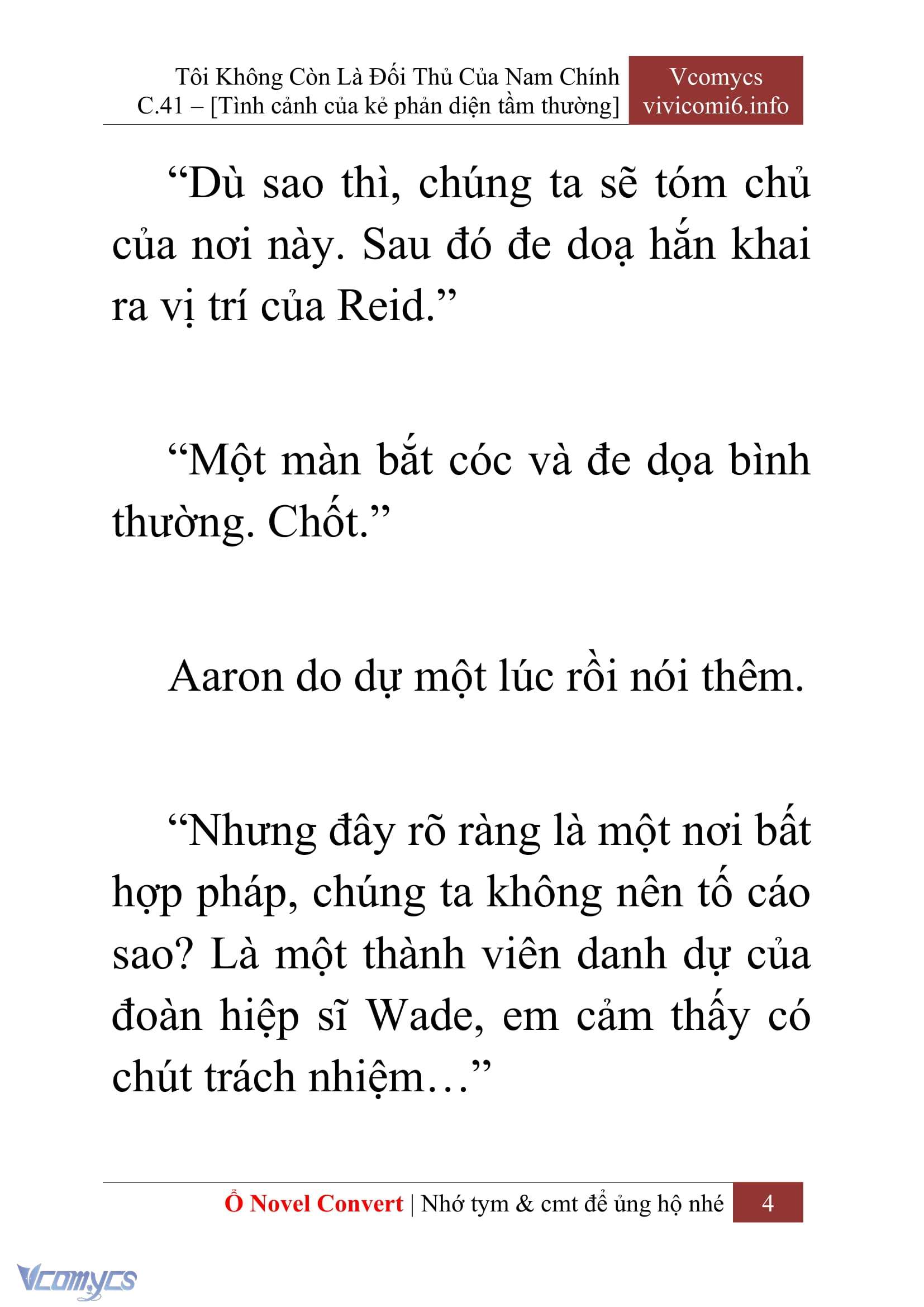 [Novel] Tôi Không Còn Là Đối Thủ Của Nam Chính Chap 41 - Next Chap 42