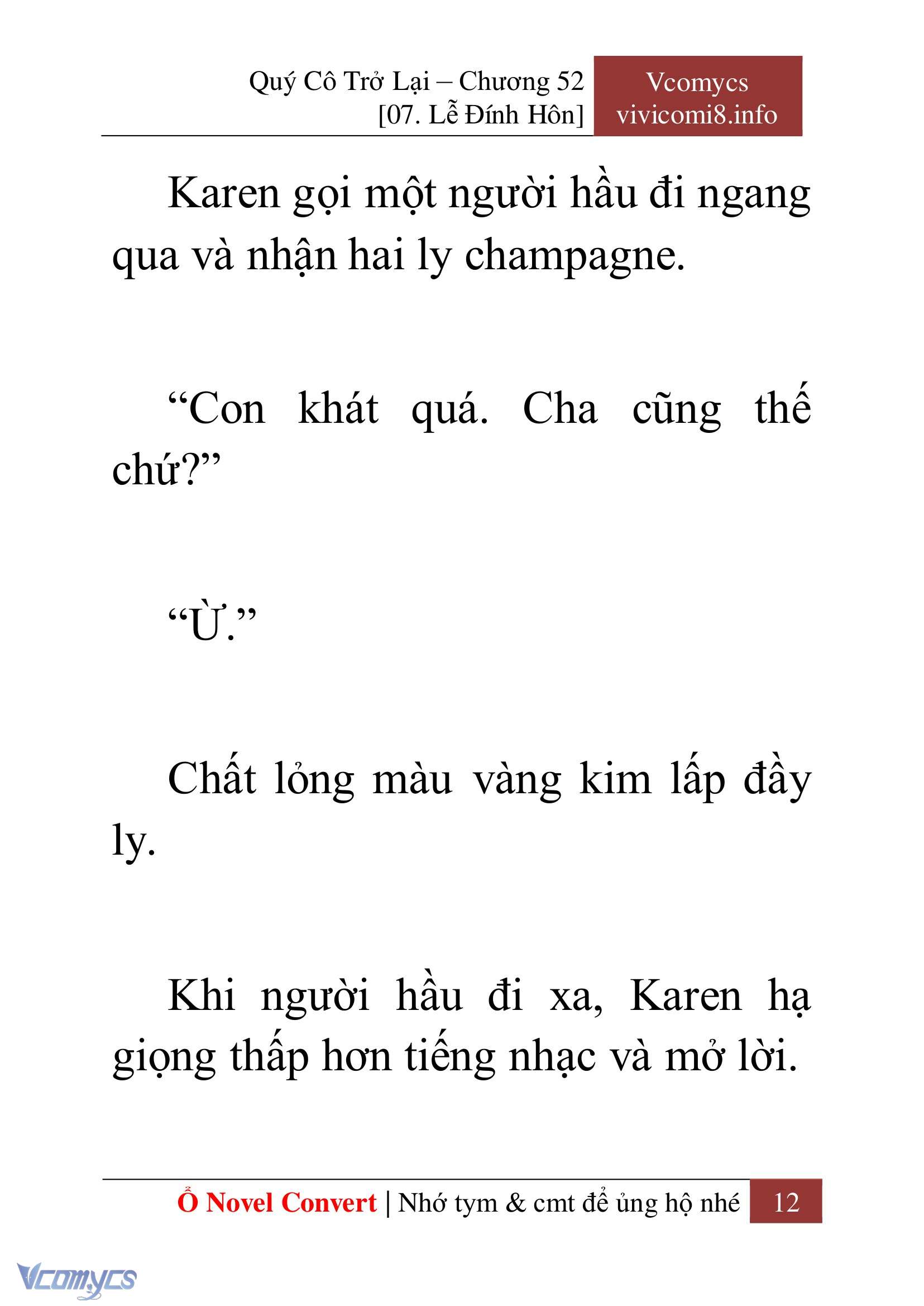 [Novel] Quý Cô Trở Lại Chap 52 - Next 