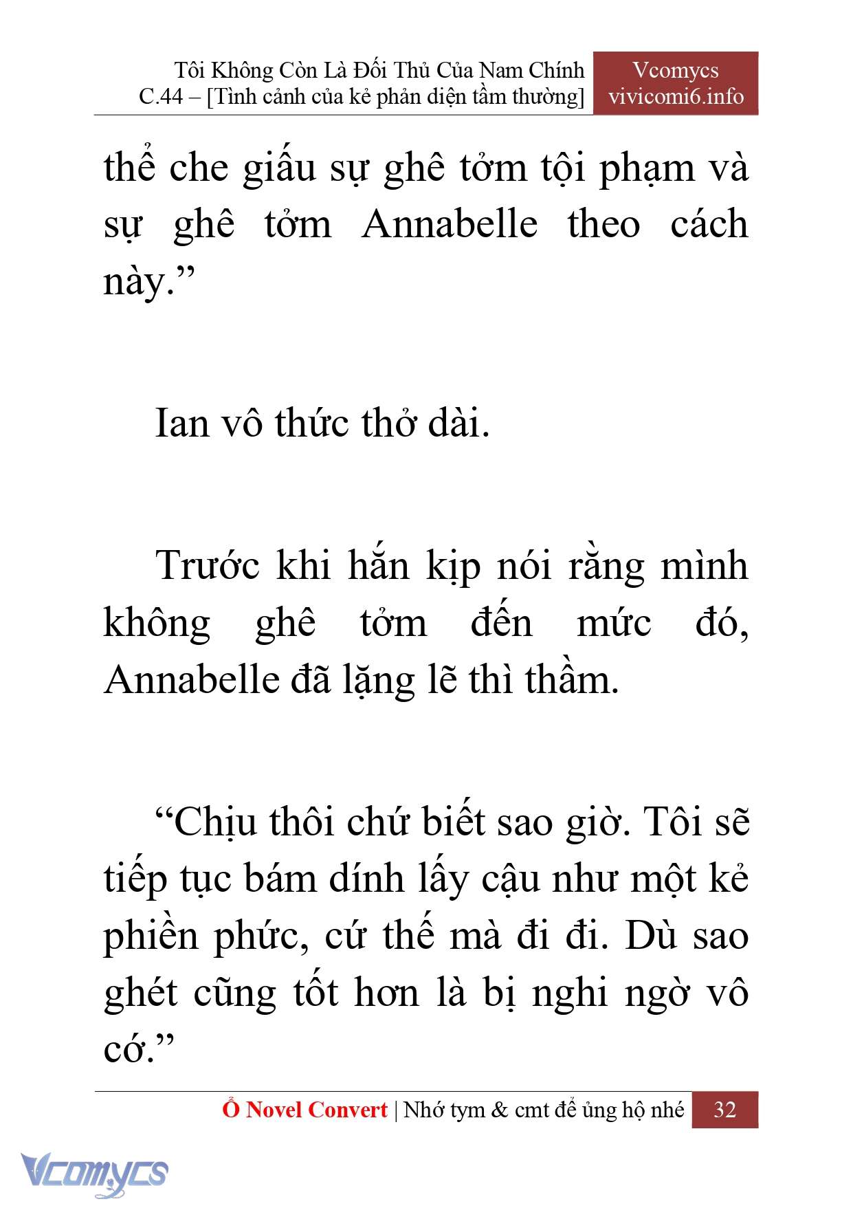 [Novel] Tôi Không Còn Là Đối Thủ Của Nam Chính Chap 44 - Next Chap 45